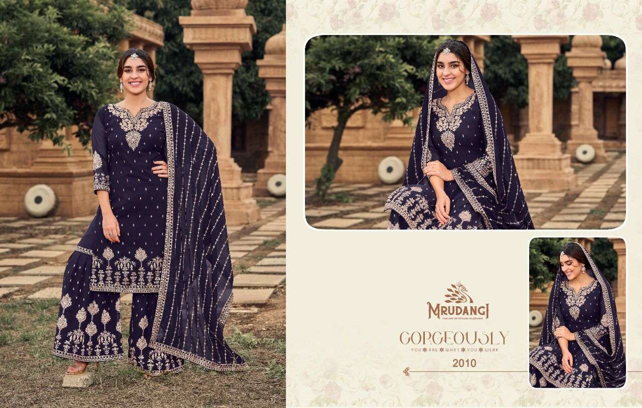 Gulabo By Mrudangi 2009 To 2013 Series Beautiful Festive Suits Colorful Stylish Fancy Casual Wear & Ethnic Wear Chinnon Embroidered Dresses At Wholesale Price