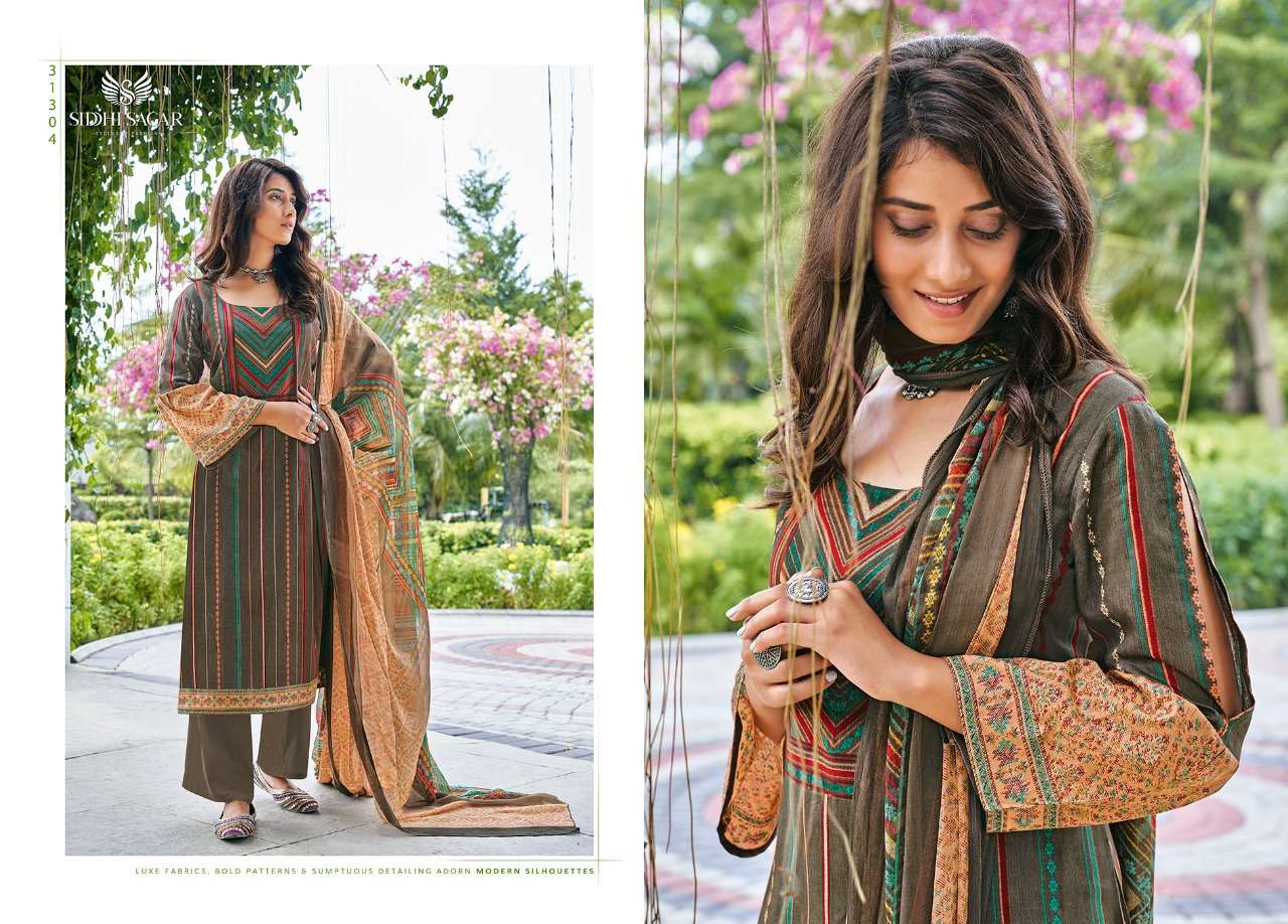 FIZA BY SIDDHI SAGAR 31301 TO 31308 SERIES BEAUTIFUL STYLISH SUITS FANCY COLORFUL CASUAL WEAR & ETHNIC WEAR & READY TO WEAR PURE LAWN COTTON PRINTED DRESSES AT WHOLESALE PRICE