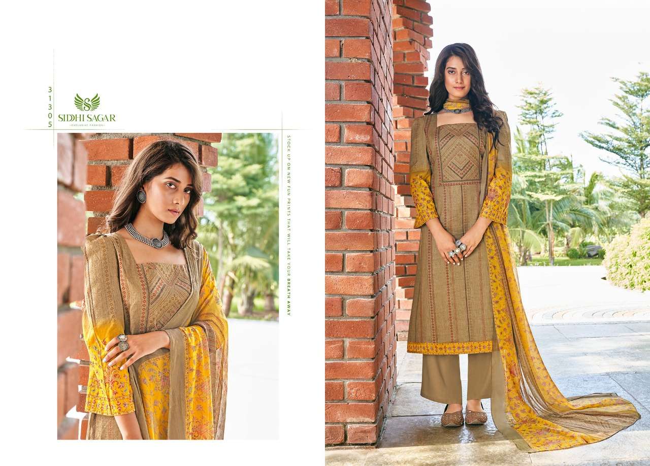 FIZA BY SIDDHI SAGAR 31301 TO 31308 SERIES BEAUTIFUL STYLISH SUITS FANCY COLORFUL CASUAL WEAR & ETHNIC WEAR & READY TO WEAR PURE LAWN COTTON PRINTED DRESSES AT WHOLESALE PRICE