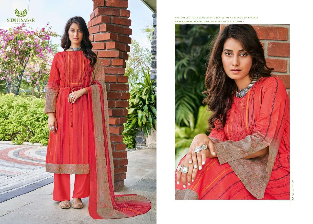FIZA BY SIDDHI SAGAR 31301 TO 31308 SERIES BEAUTIFUL STYLISH SUITS FANCY COLORFUL CASUAL WEAR & ETHNIC WEAR & READY TO WEAR PURE LAWN COTTON PRINTED DRESSES AT WHOLESALE PRICE