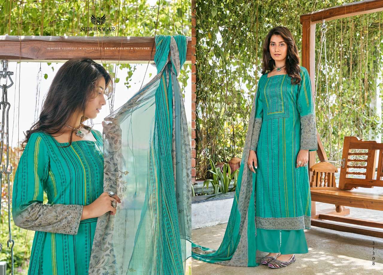 FIZA BY SIDDHI SAGAR 31301 TO 31308 SERIES BEAUTIFUL STYLISH SUITS FANCY COLORFUL CASUAL WEAR & ETHNIC WEAR & READY TO WEAR PURE LAWN COTTON PRINTED DRESSES AT WHOLESALE PRICE