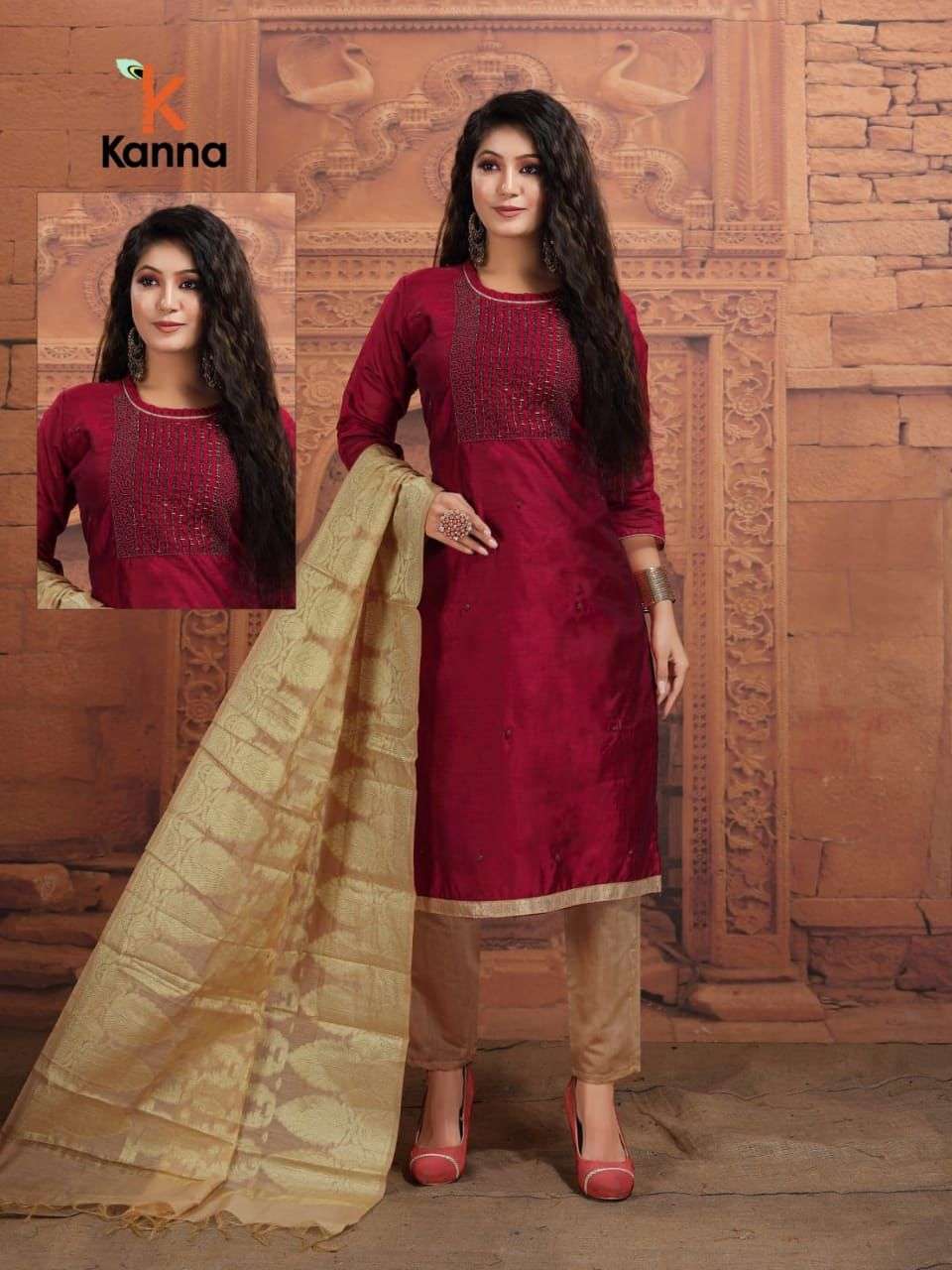 PUSHPA BY KANNA 01 TO 10 SERIES BEAUTIFUL SUITS COLORFUL STYLISH FANCY CASUAL WEAR & ETHNIC WEAR HEAVY MODAL SILK DRESSES AT WHOLESALE PRICE
