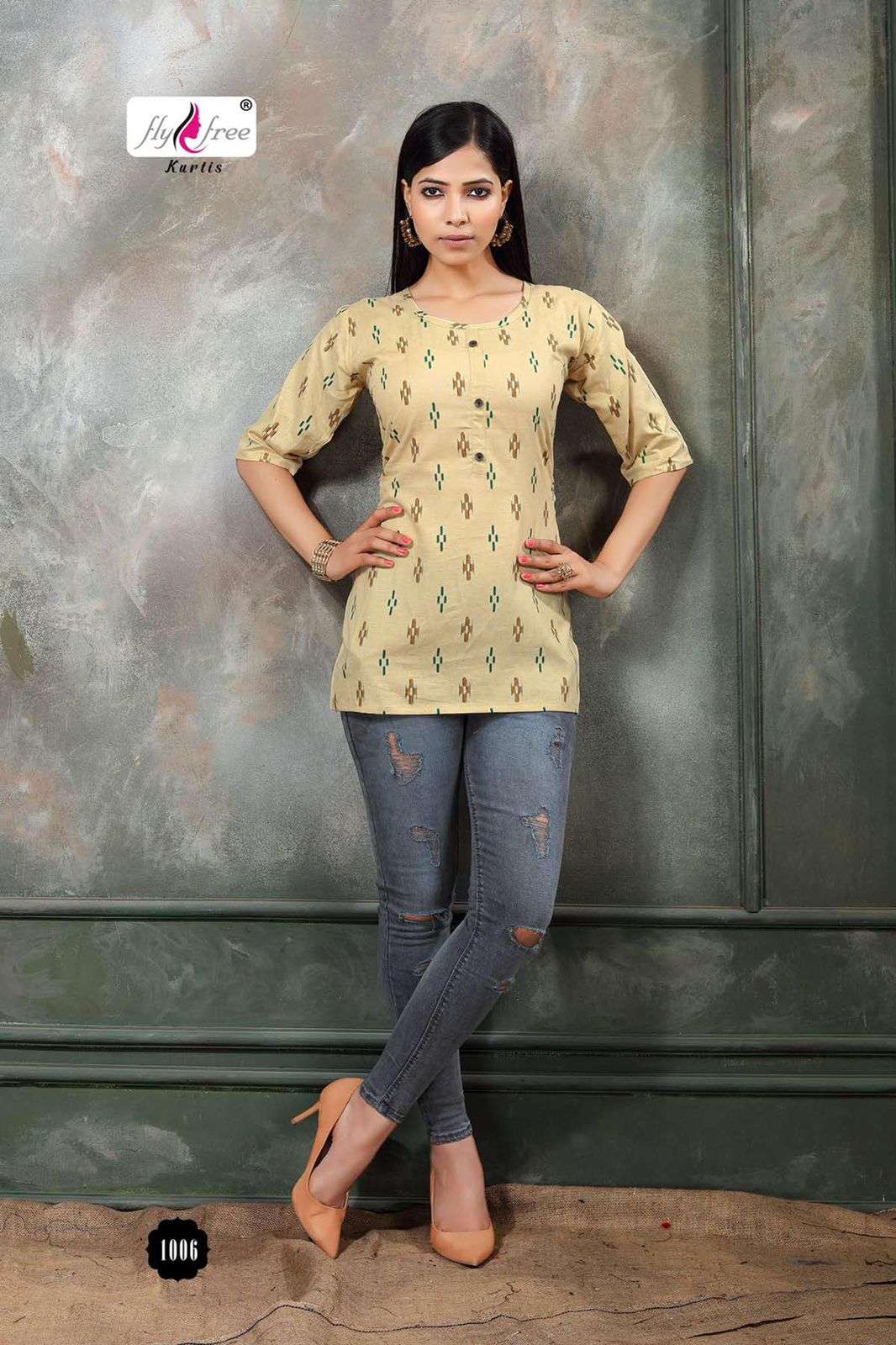 FOLK VOL-8 BY FLY FREE 1001 TO 1014 SERIES BEAUTIFUL STYLISH FANCY COLORFUL CASUAL WEAR & ETHNIC WEAR HEAVY RAYON PRINT TOPS AT WHOLESALE PRICE