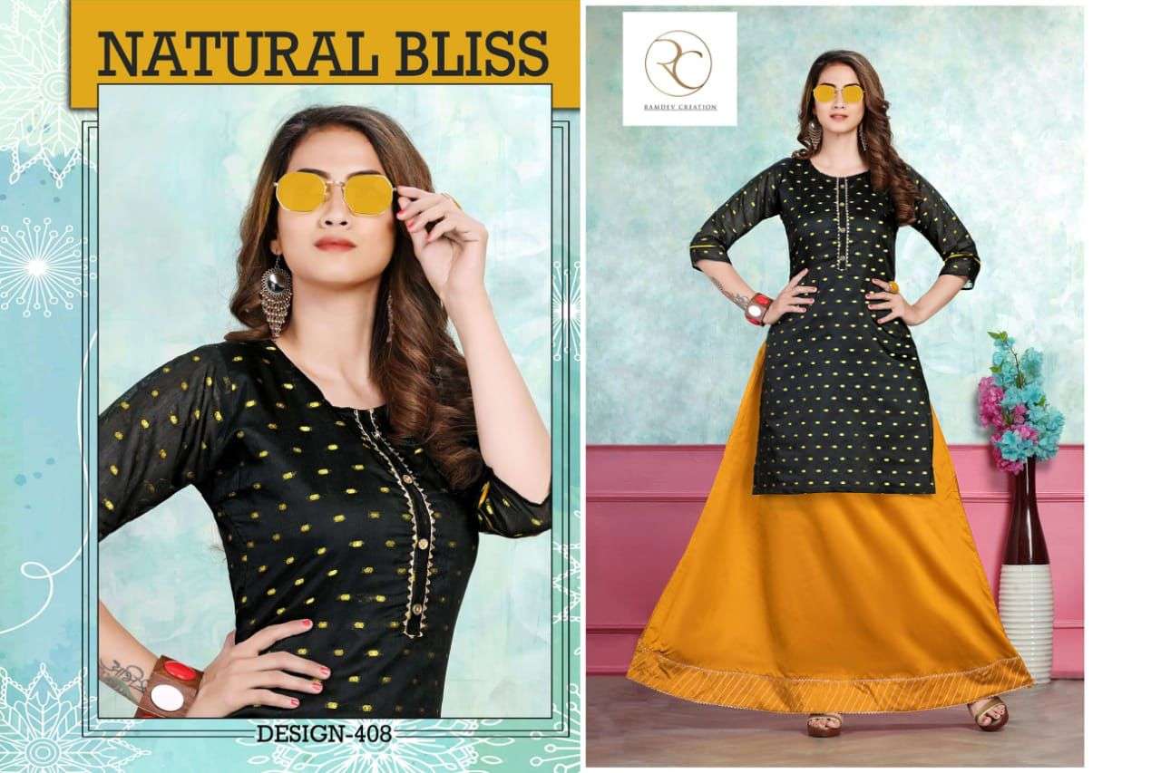 SILKY QUEEN BY RC 401 TO 408 SERIES DESIGNER STYLISH FANCY COLORFUL BEAUTIFUL PARTY WEAR & ETHNIC WEAR COLLECTION CHANDERI SILK KURTIS WITH BOTTOM AT WHOLESALE PRICE