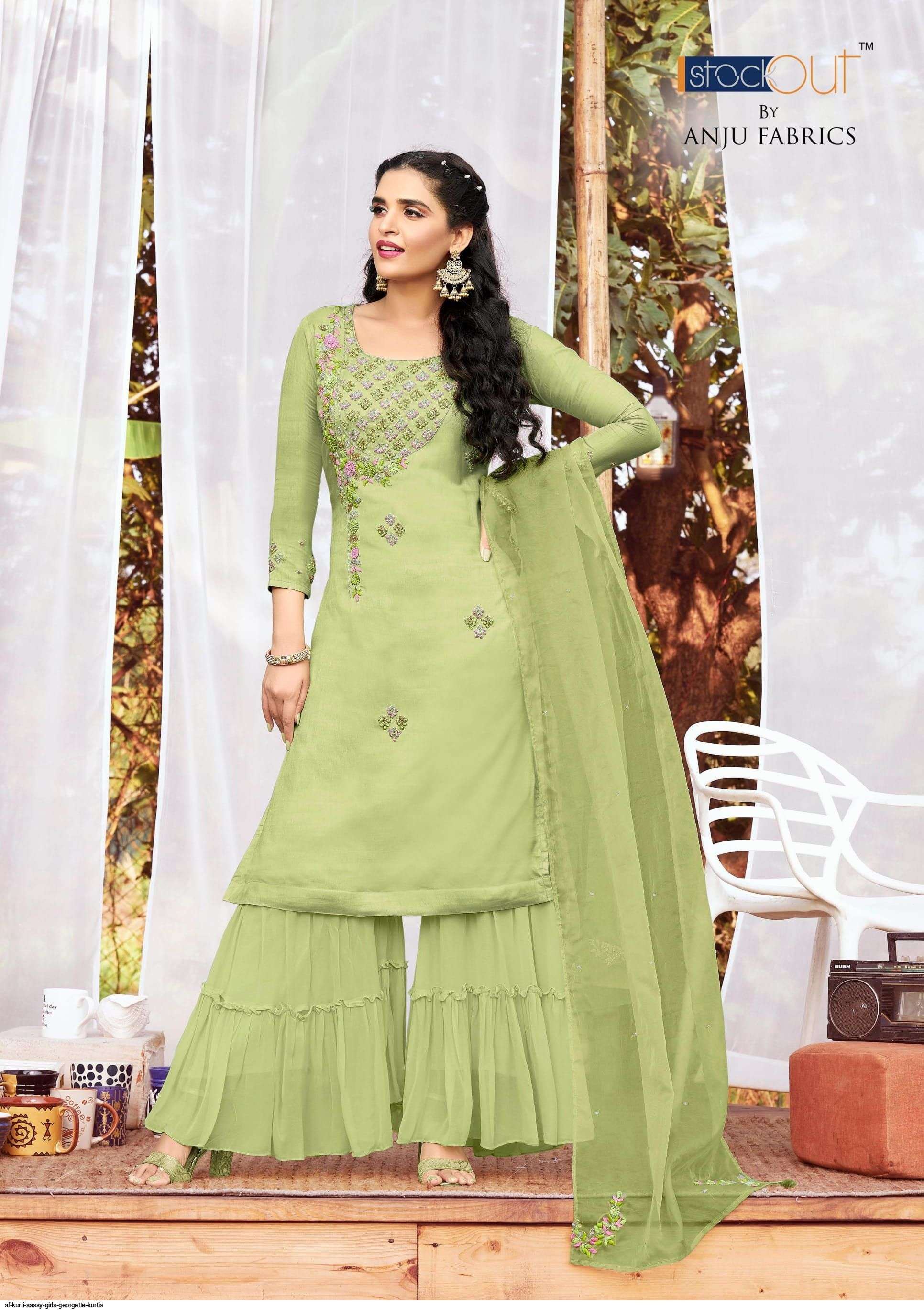 SASSY GIRLS BY AF 7021 TO 7026 SERIES BEAUTIFUL SHARARA SUITS COLORFUL STYLISH FANCY CASUAL WEAR & ETHNIC WEAR PURE DOLA DRESSES AT WHOLESALE PRICE