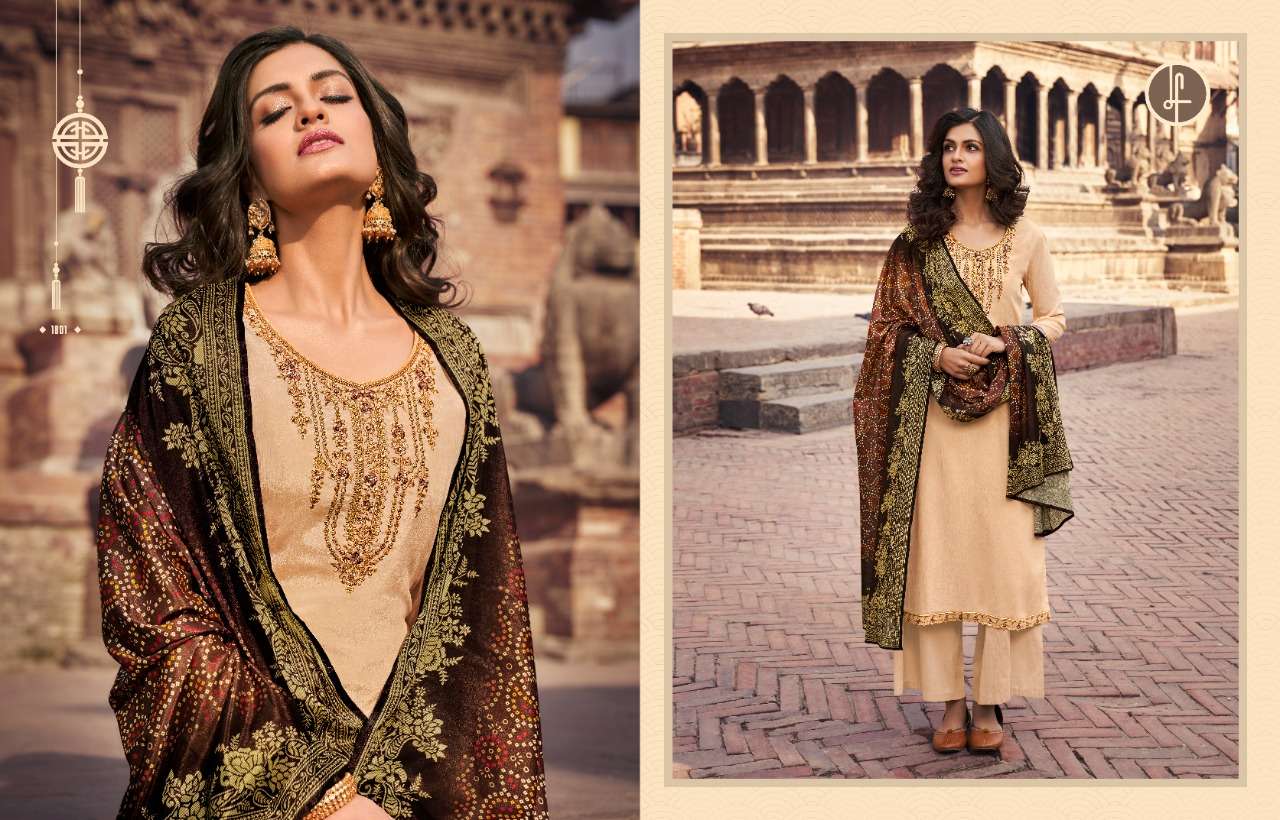 AARKHI VOL-4 BY LEO FASHION 1801 TO 1806 SERIES BEAUTIFUL SUITS COLORFUL STYLISH FANCY CASUAL WEAR & ETHNIC WEAR CHINNON CHIFFON DRESSES AT WHOLESALE PRICE