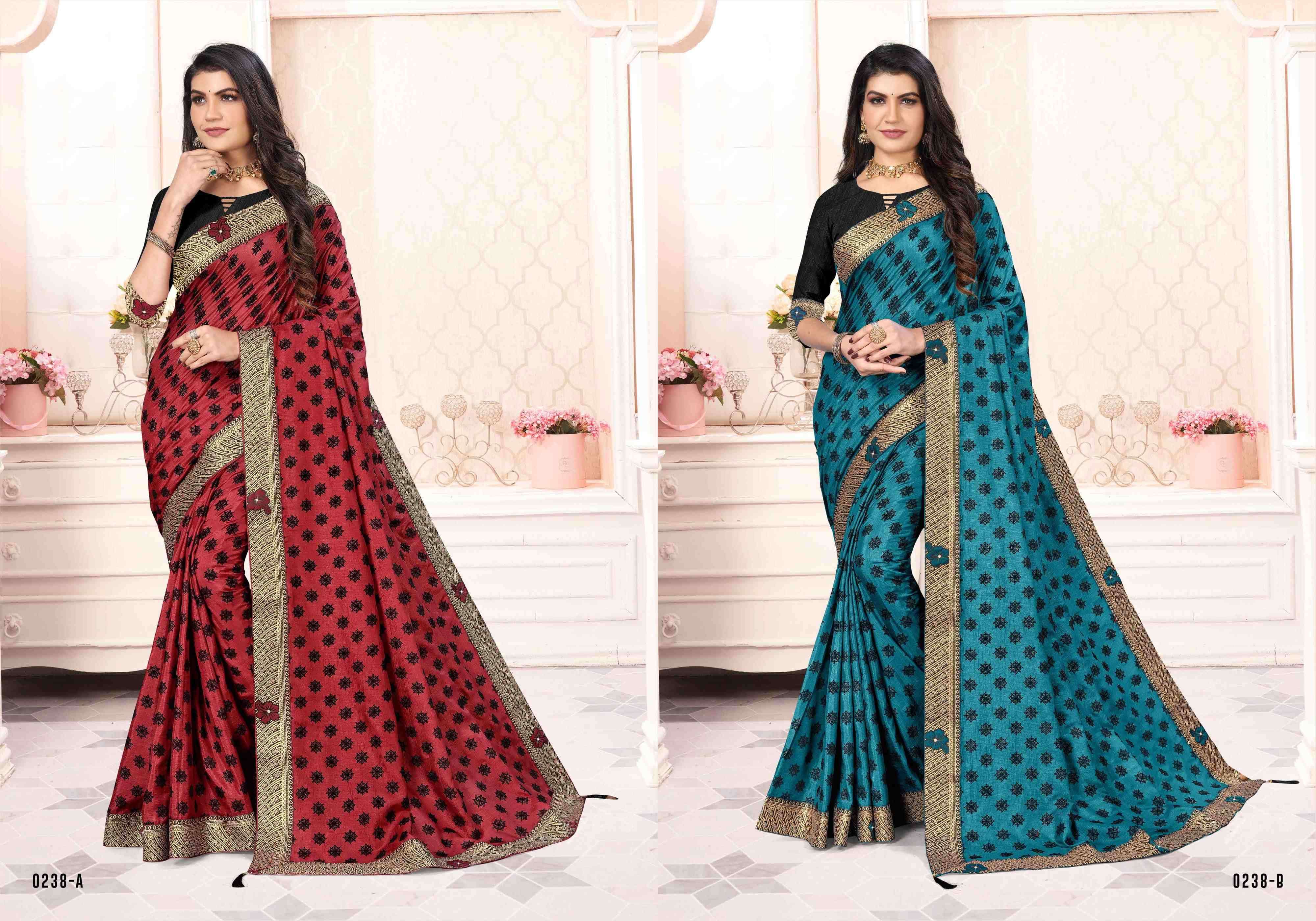 KHOYA MODAK BY INDIAN WOMEN 0238-A TO 0238-H SERIES INDIAN TRADITIONAL WEAR COLLECTION BEAUTIFUL STYLISH FANCY COLORFUL PARTY WEAR & OCCASIONAL WEAR VICHITRA SILK SAREES AT WHOLESALE PRICE