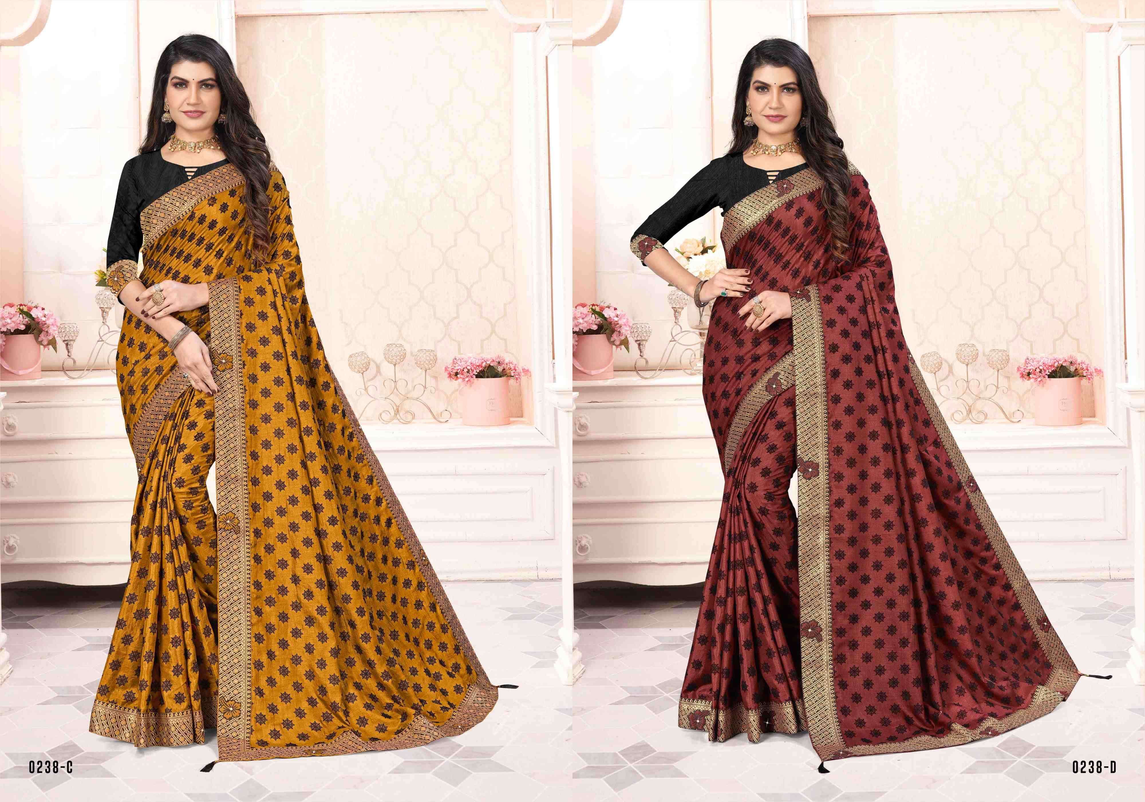 KHOYA MODAK BY INDIAN WOMEN 0238-A TO 0238-H SERIES INDIAN TRADITIONAL WEAR COLLECTION BEAUTIFUL STYLISH FANCY COLORFUL PARTY WEAR & OCCASIONAL WEAR VICHITRA SILK SAREES AT WHOLESALE PRICE