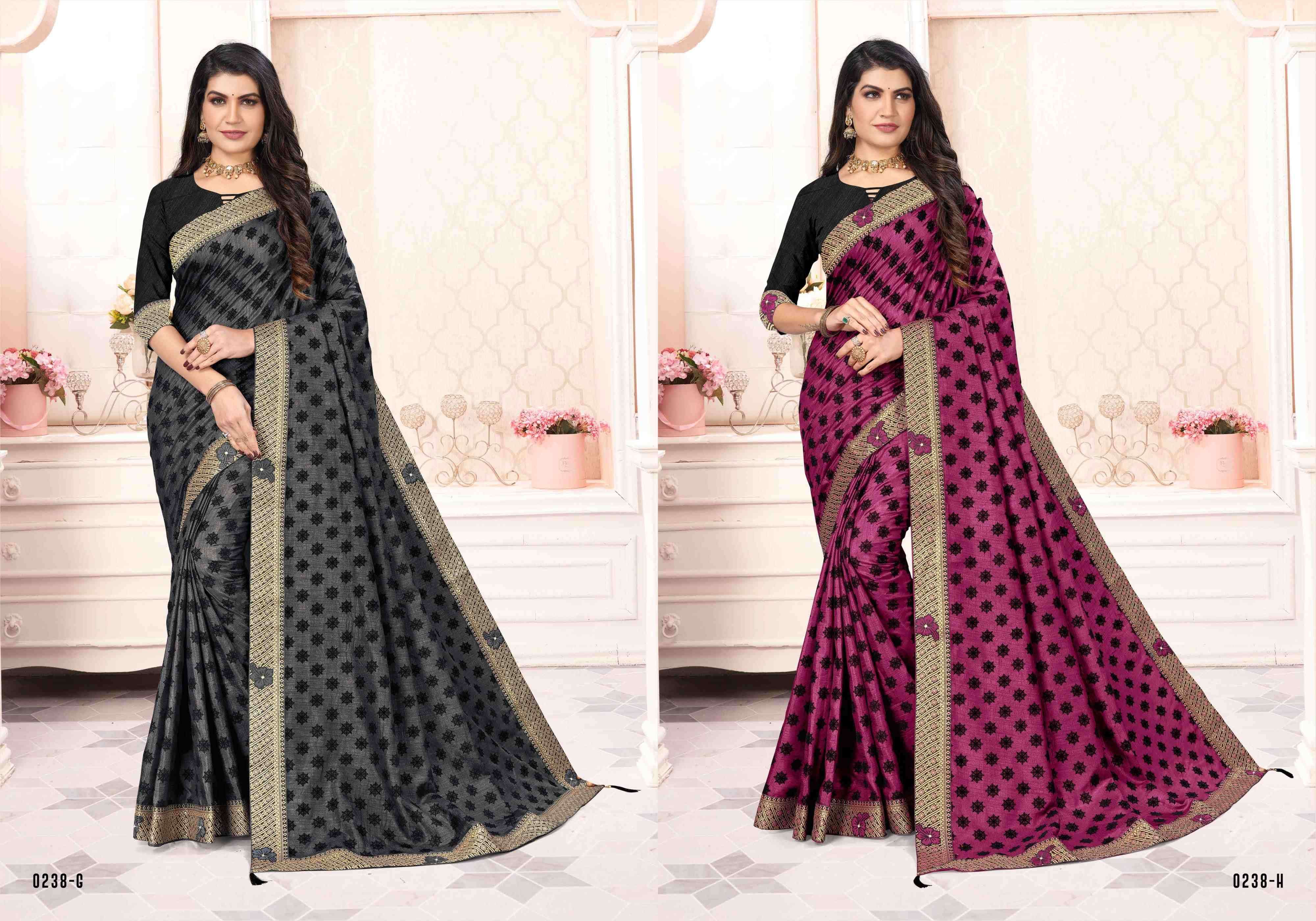 KHOYA MODAK BY INDIAN WOMEN 0238-A TO 0238-H SERIES INDIAN TRADITIONAL WEAR COLLECTION BEAUTIFUL STYLISH FANCY COLORFUL PARTY WEAR & OCCASIONAL WEAR VICHITRA SILK SAREES AT WHOLESALE PRICE
