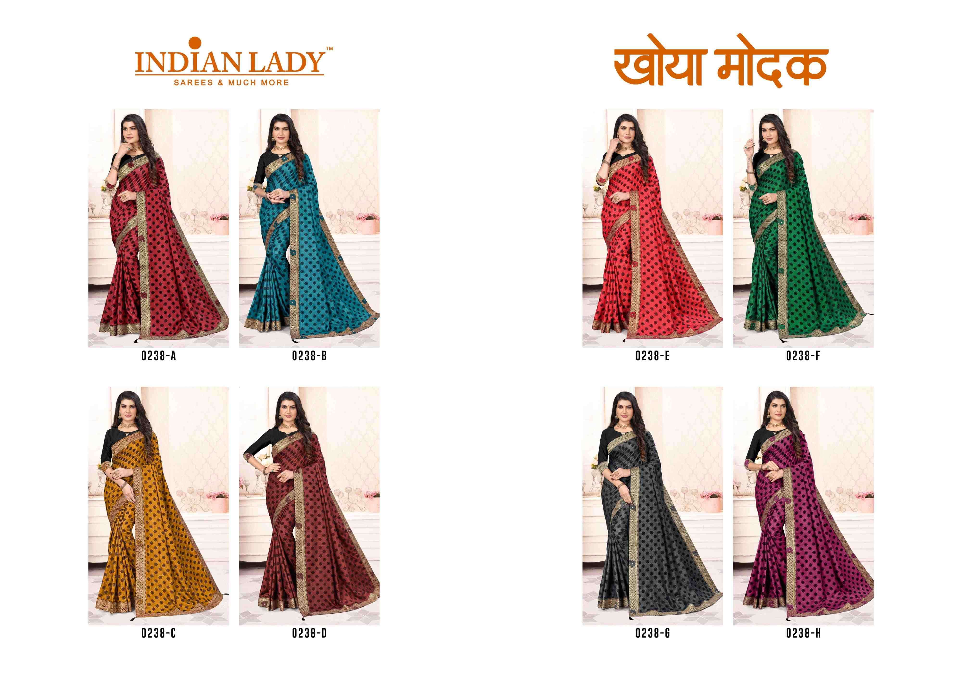 KHOYA MODAK BY INDIAN WOMEN 0238-A TO 0238-H SERIES INDIAN TRADITIONAL WEAR COLLECTION BEAUTIFUL STYLISH FANCY COLORFUL PARTY WEAR & OCCASIONAL WEAR VICHITRA SILK SAREES AT WHOLESALE PRICE