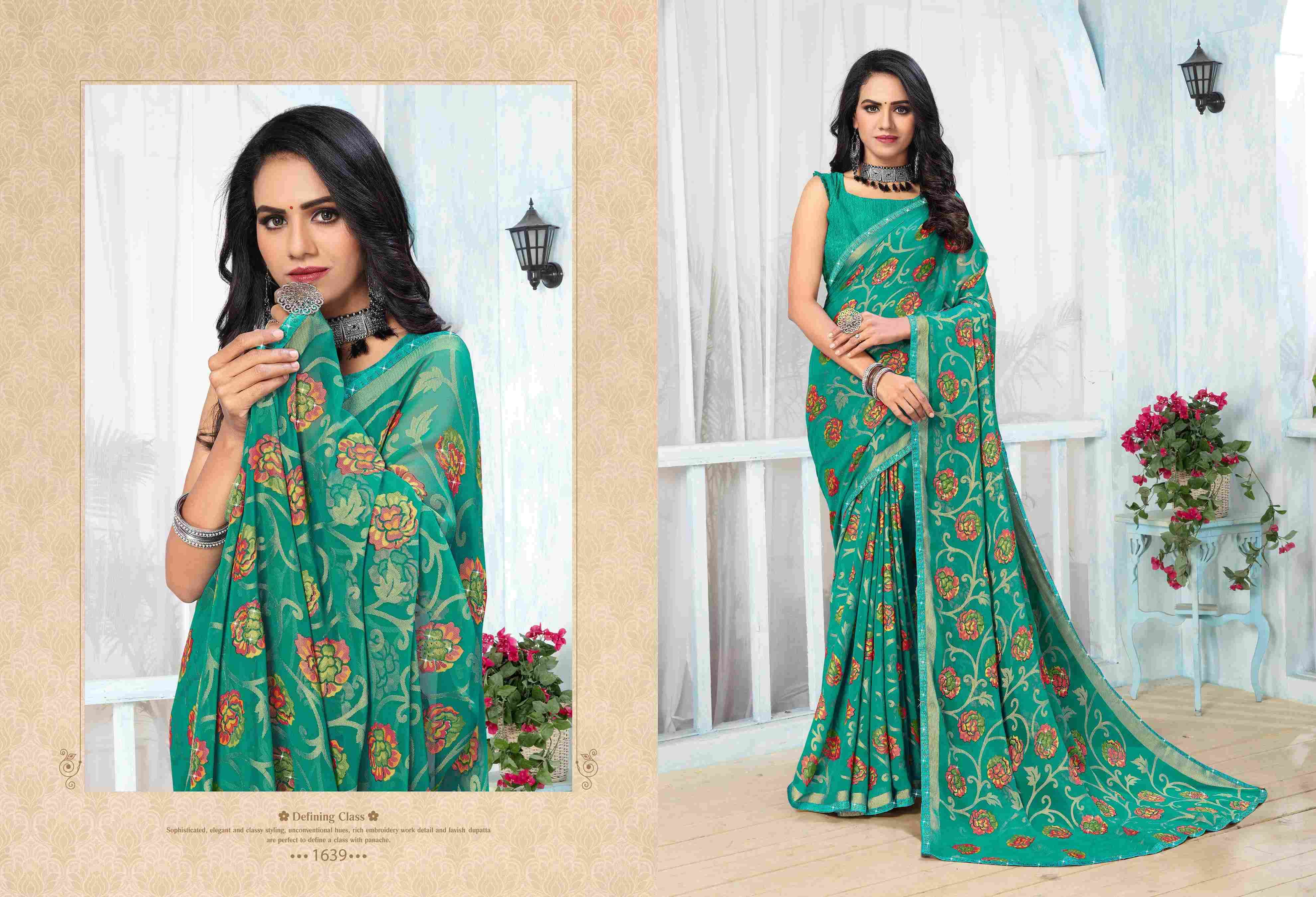 KANCHANA BY BARGAD INDIAN TRADITIONAL WEAR COLLECTION BEAUTIFUL STYLISH FANCY COLORFUL PARTY WEAR & OCCASIONAL WEAR BRASSO PRINT SAREES AT WHOLESALE PRICE