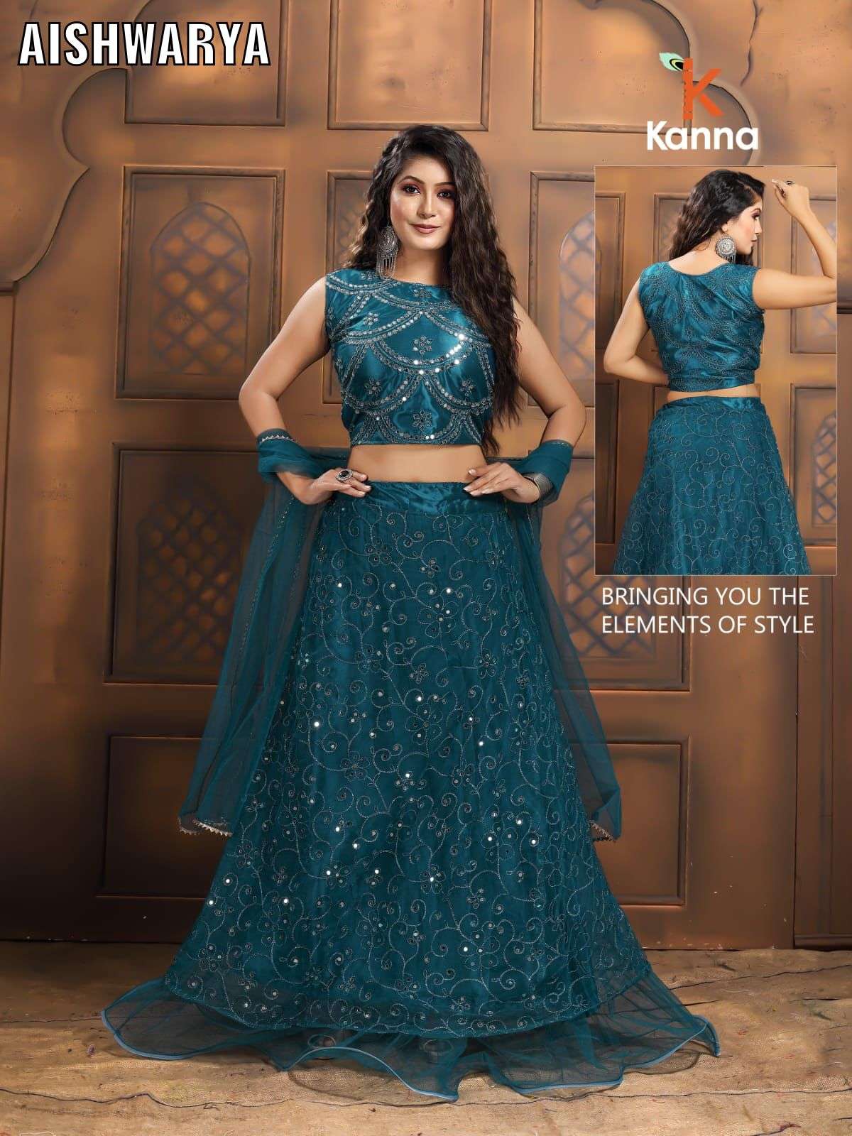 AISHWARYA BY KANNA 01 TO 06 SERIES DESIGNER BEAUTIFUL NAVRATRI COLLECTION OCCASIONAL WEAR & PARTY WEAR HEAVY NET LEHENGAS AT WHOLESALE PRICE