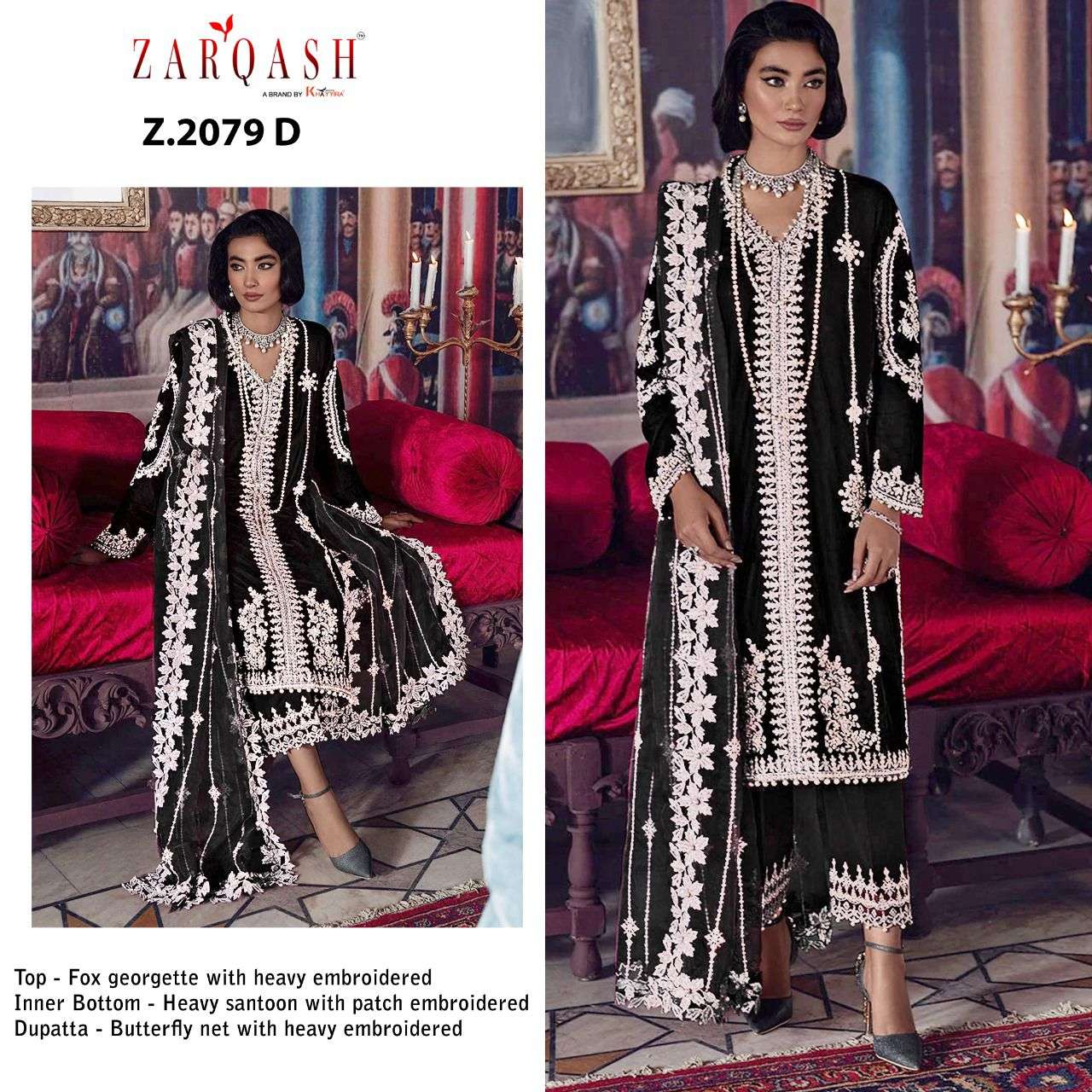 Tehzeeb By Zarqash 2079-A To 2079-F Series Pakistani Suits Beautiful Fancy Colorful Stylish Party Wear & Occasional Wear Cotton With Embroidery Dresses At Wholesale Price