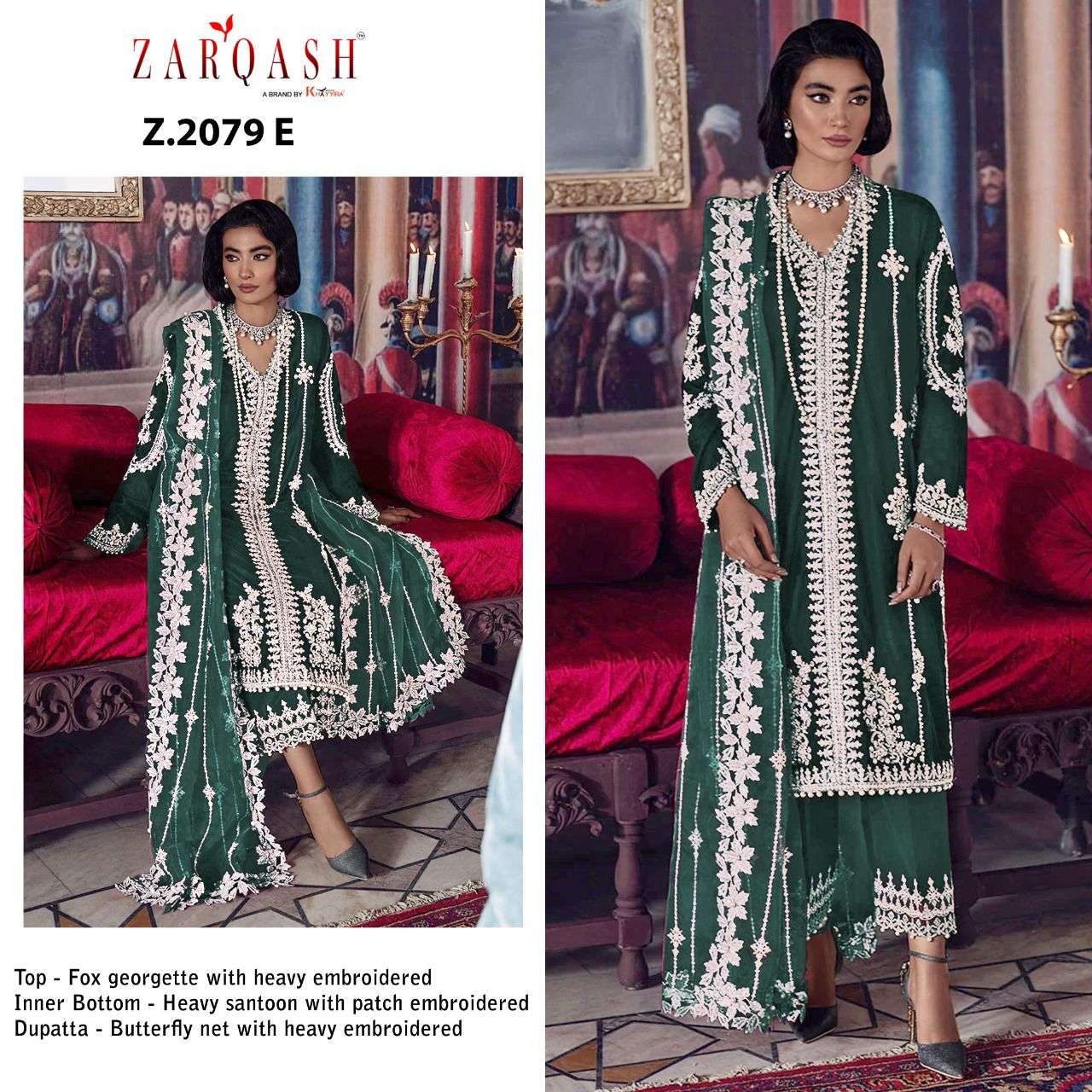 Tehzeeb By Zarqash 2079-A To 2079-F Series Pakistani Suits Beautiful Fancy Colorful Stylish Party Wear & Occasional Wear Cotton With Embroidery Dresses At Wholesale Price