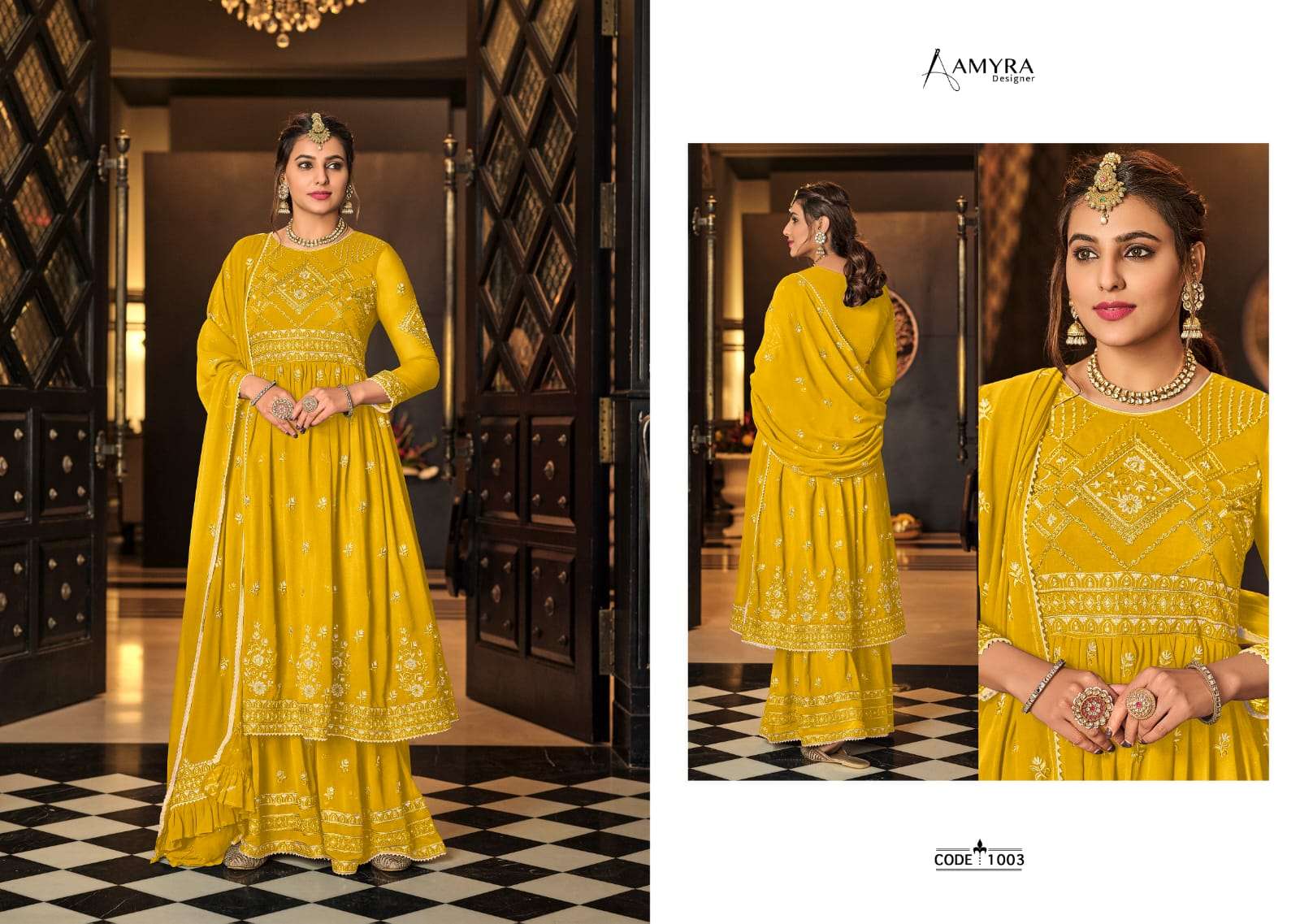 Vintage By Amyra Designer 1001 To 1004 Series Beautiful Stylish Sharara Suits Fancy Colorful Casual Wear & Ethnic Wear & Ready To Wear Heavy Georgette Embroidered Dresses At Wholesale Price