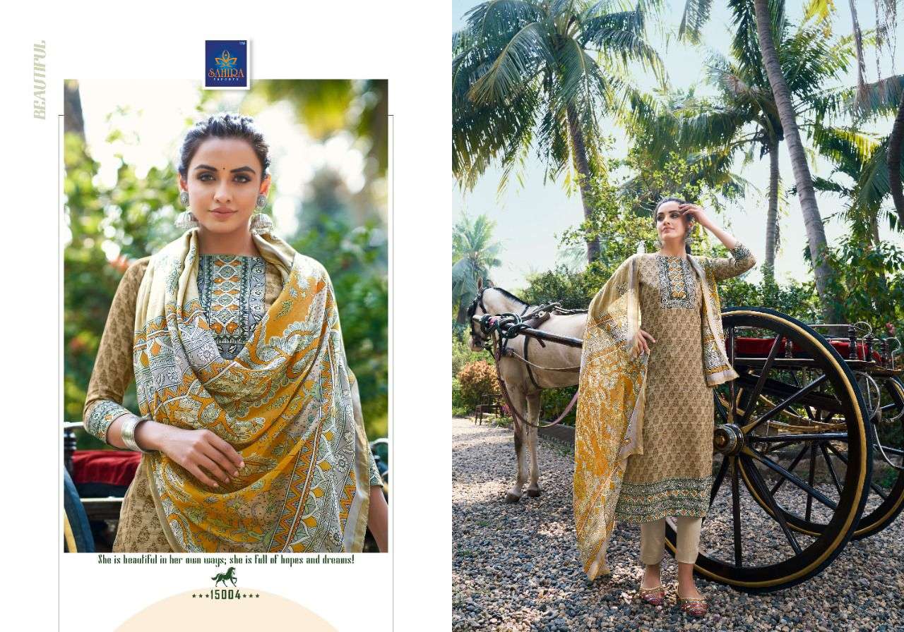 SAAVYA BY SAHIRA EXPORTS 15001 TO 15008 SERIES BEAUTIFUL STYLISH SUITS FANCY COLORFUL CASUAL WEAR & ETHNIC WEAR & READY TO WEAR JAM SATIN DRESSES AT WHOLESALE PRICE