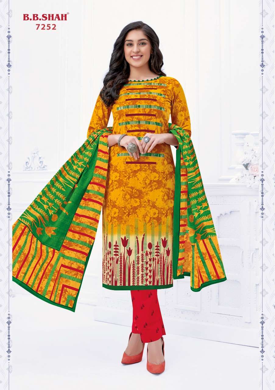 NAYRAA RED SPECIAL BY B B SHAH 7251 TO 7262 SERIES BEAUTIFUL STYLISH SHARARA SUITS FANCY COLORFUL CASUAL WEAR & ETHNIC WEAR & READY TO WEAR HEAVY COTTON PRINTED DRESSES AT WHOLESALE PRICE