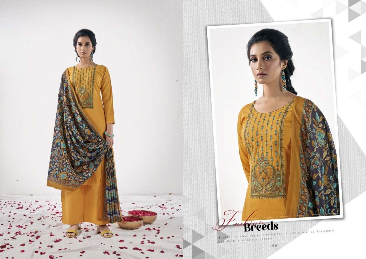 TAANYA BY YASHIKA TRENDS 1001 TO 1008 SERIES BEAUTIFUL STYLISH SUITS FANCY COLORFUL CASUAL WEAR & ETHNIC WEAR & READY TO WEAR HEAVY CAMBRIC PRINTED DRESSES AT WHOLESALE PRICE