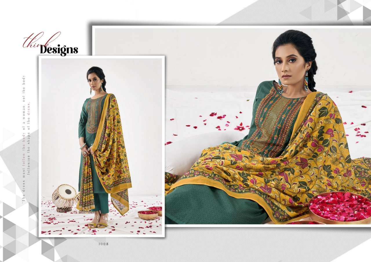 TAANYA BY YASHIKA TRENDS 1001 TO 1008 SERIES BEAUTIFUL STYLISH SUITS FANCY COLORFUL CASUAL WEAR & ETHNIC WEAR & READY TO WEAR HEAVY CAMBRIC PRINTED DRESSES AT WHOLESALE PRICE