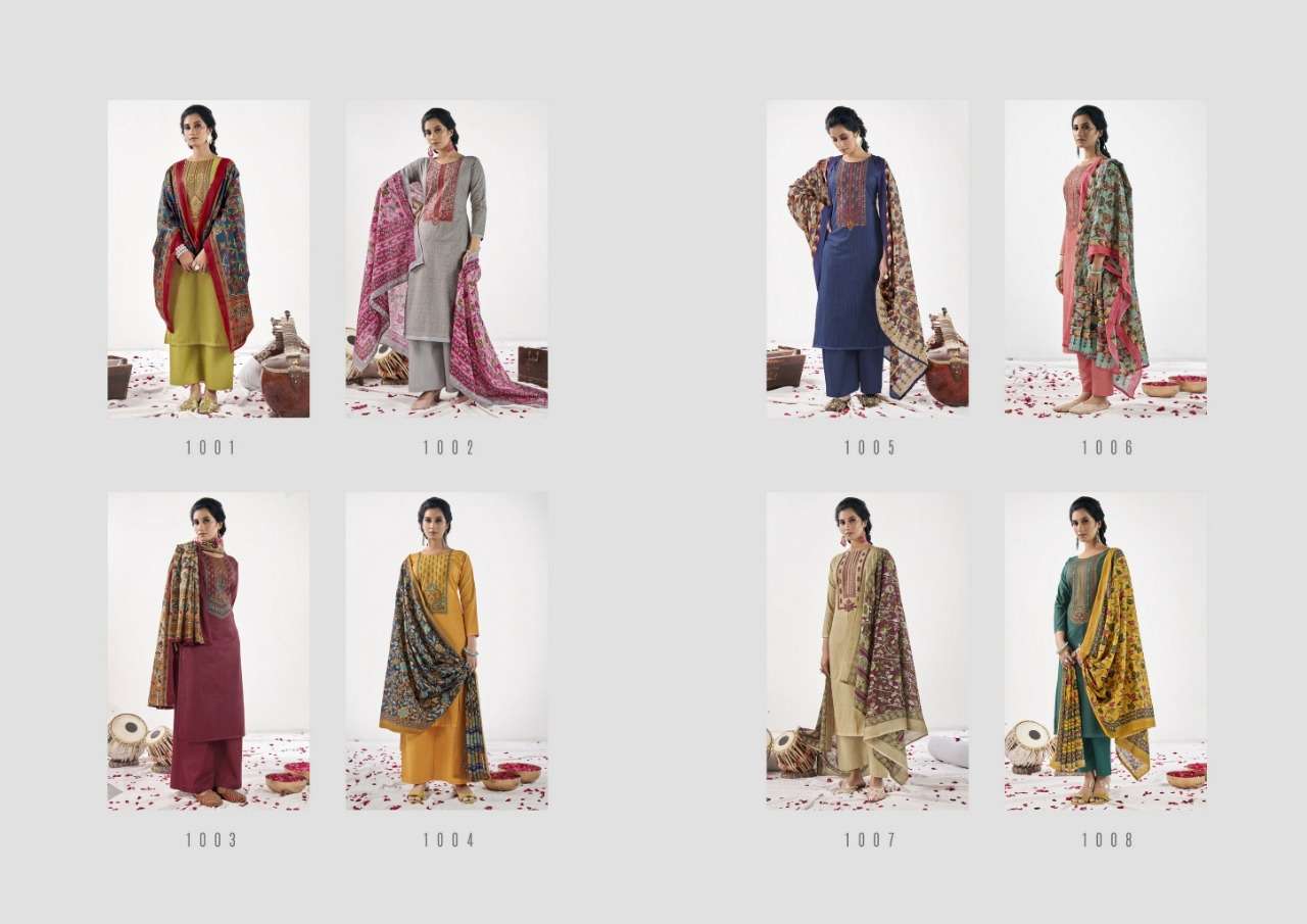 TAANYA BY YASHIKA TRENDS 1001 TO 1008 SERIES BEAUTIFUL STYLISH SUITS FANCY COLORFUL CASUAL WEAR & ETHNIC WEAR & READY TO WEAR HEAVY CAMBRIC PRINTED DRESSES AT WHOLESALE PRICE