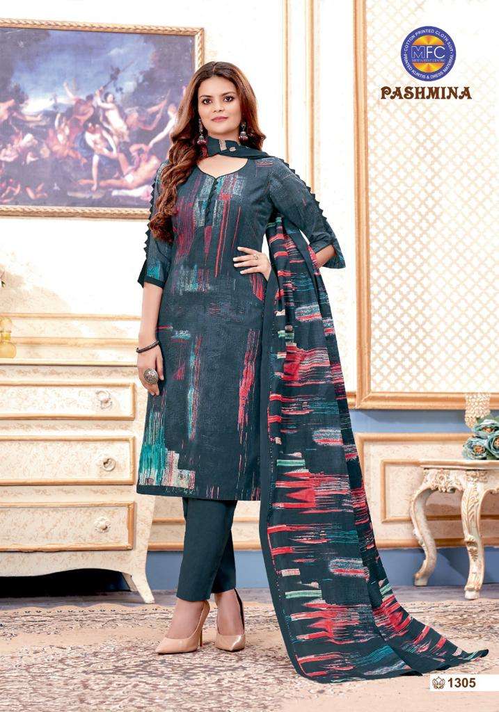 PASHMINA VOL-13 BY MFC 1301 TO 1312 SERIES SUITS BEAUTIFUL FANCY COLORFUL STYLISH PARTY WEAR & OCCASIONAL WEAR FANCY PRINTED DRESSES AT WHOLESALE PRICE