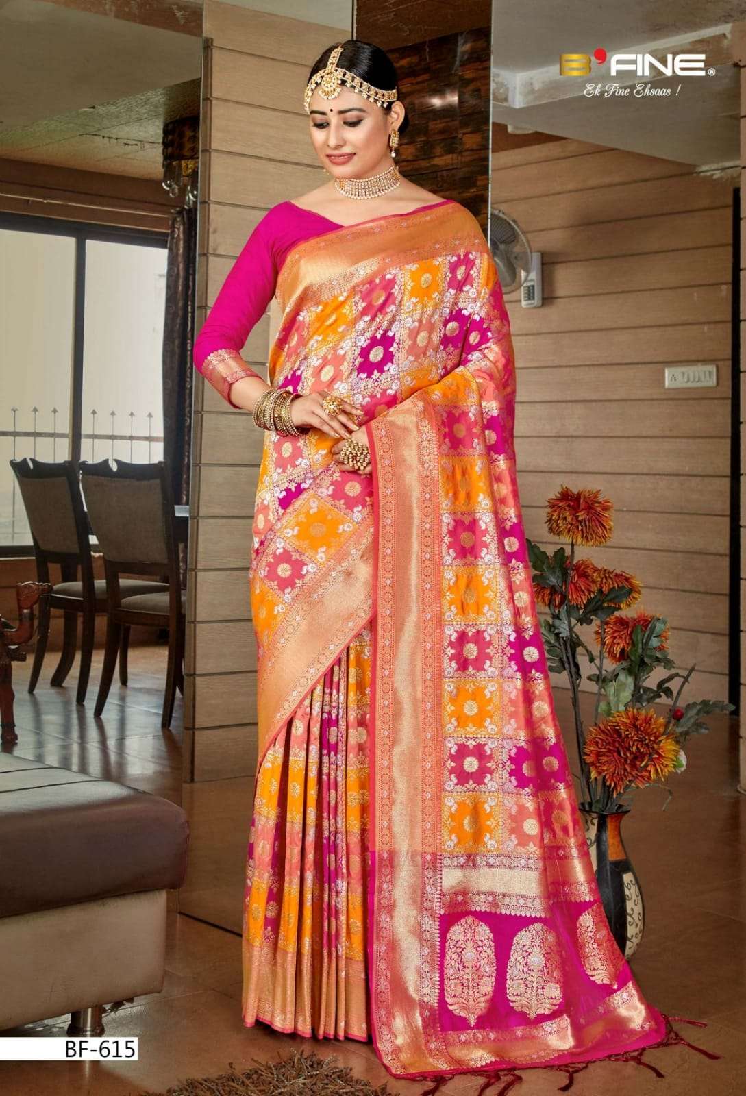 KASHI HANDLOOM BY BFINE 615 TO 620 SERIES INDIAN TRADITIONAL WEAR COLLECTION BEAUTIFUL STYLISH FANCY COLORFUL PARTY WEAR & OCCASIONAL WEAR BANARASI SILK SAREES AT WHOLESALE PRICE