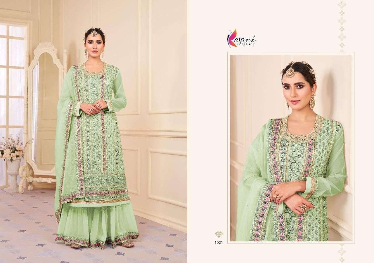 SONI KUDI VOL-5 BY KESARI TRENDZ 1021 TO 1024 SERIES DESIGNER WEDDING COLLECTION BEAUTIFUL STYLISH FANCY COLORFUL PARTY WEAR & OCCASIONAL WEAR HEAVY GEORGETTE EMBROIDERED DRESSES AT WHOLESALE PRICE