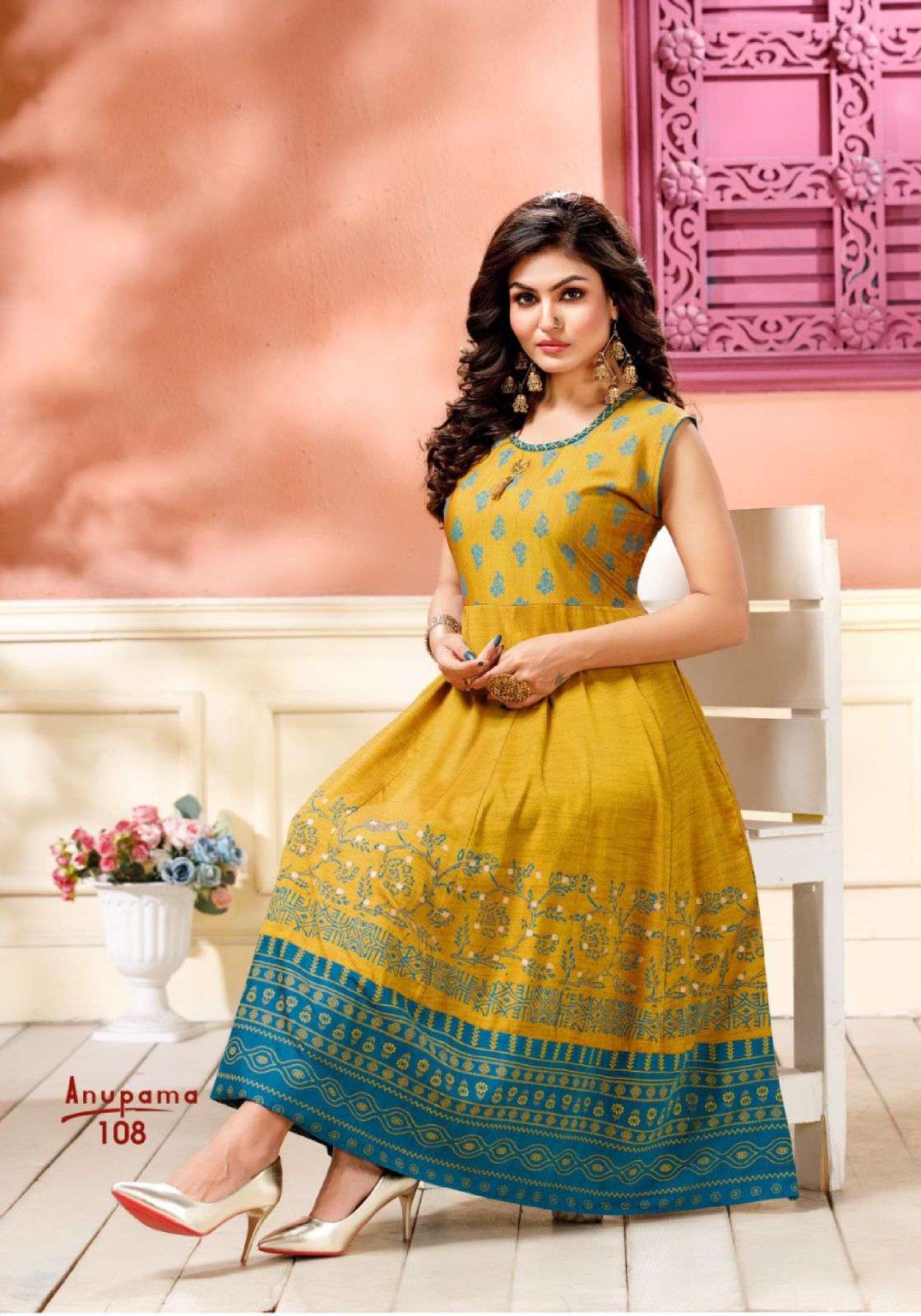 ANUPAMA BY LIVA 101 TO 108 SERIES DESIGNER STYLISH FANCY COLORFUL BEAUTIFUL PARTY WEAR & ETHNIC WEAR COLLECTION RAYON SILK KURTIS AT WHOLESALE PRICE