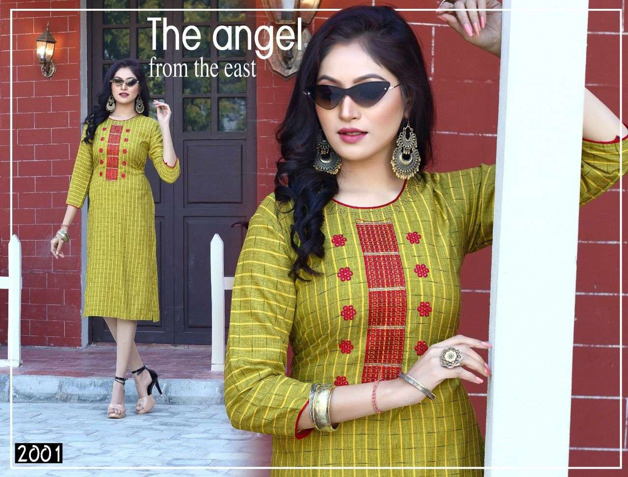 STAR BY BEAUTY QUEEN 2001 TO 2008 SERIES DESIGNER STYLISH FANCY COLORFUL BEAUTIFUL PARTY WEAR & ETHNIC WEAR COLLECTION RAYON EMBROIDERY KURTIS AT WHOLESALE PRICE