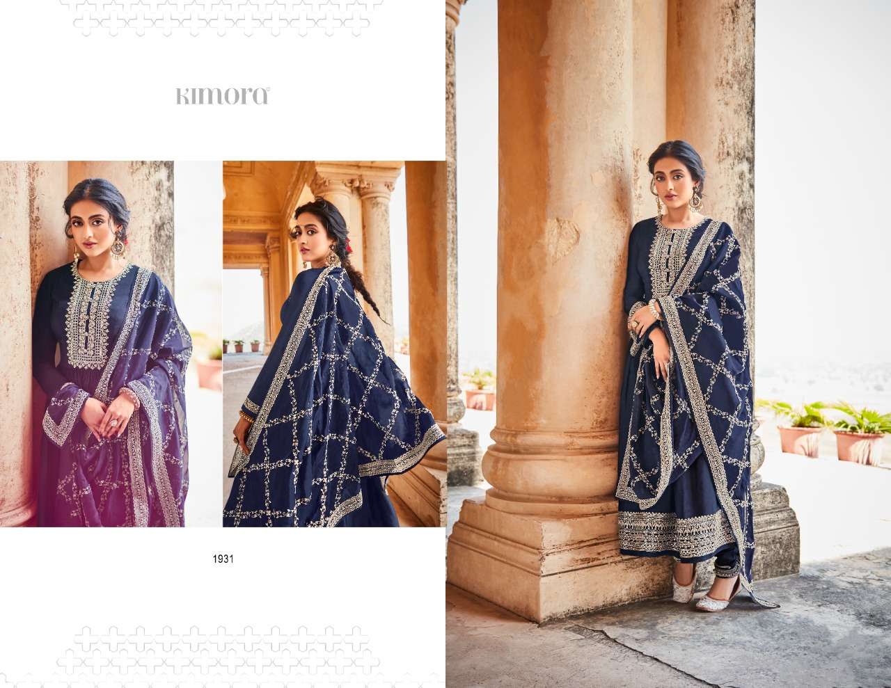 LEELAH BY KIMORA FASHION 1931 TO 1938 SERIES BEAUTIFUL SUITS COLORFUL STYLISH FANCY CASUAL WEAR & ETHNIC WEAR RUSSIAN SILK EMBROIDERED DRESSES AT WHOLESALE PRICE