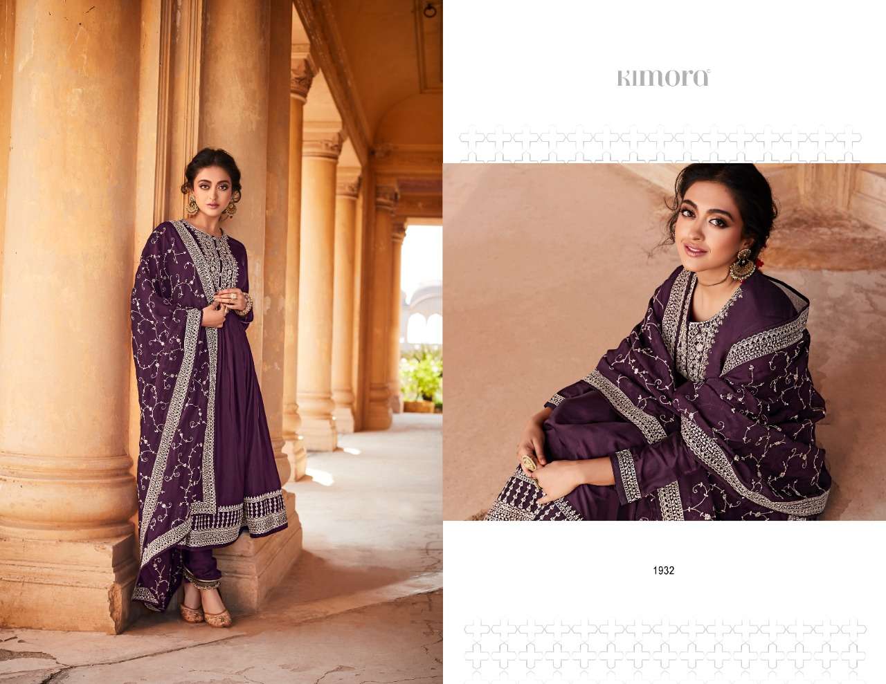 LEELAH BY KIMORA FASHION 1931 TO 1938 SERIES BEAUTIFUL SUITS COLORFUL STYLISH FANCY CASUAL WEAR & ETHNIC WEAR RUSSIAN SILK EMBROIDERED DRESSES AT WHOLESALE PRICE