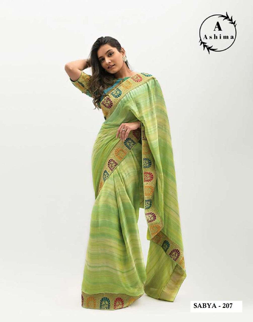 SABYA BY ASHIMA 201 TO 208 SERIES INDIAN TRADITIONAL WEAR COLLECTION BEAUTIFUL STYLISH FANCY COLORFUL PARTY WEAR & OCCASIONAL WEAR SATIN SAREES AT WHOLESALE PRICE
