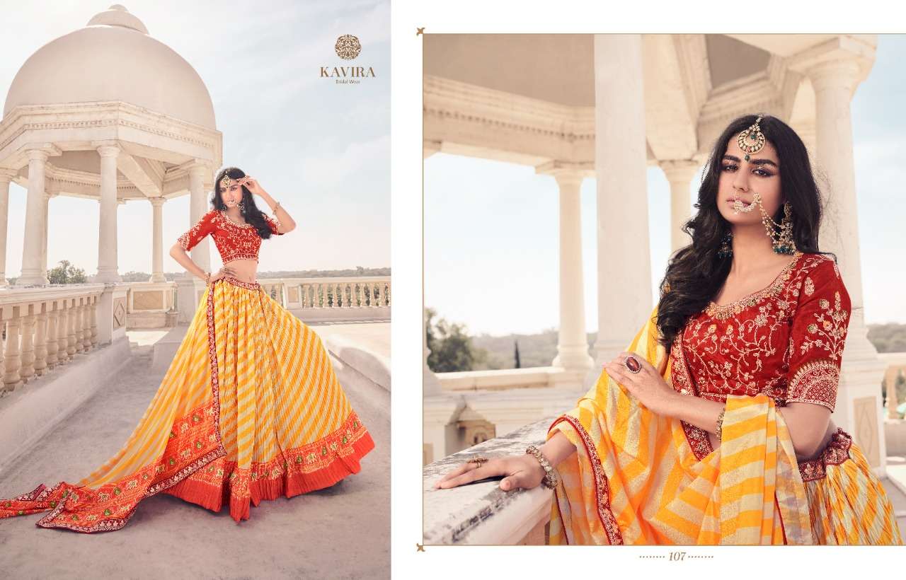 MAAYA VOL-1 BY KAVIRA 101 TO 109 SERIES DESIGNER BEAUTIFUL NAVRATRI COLLECTION OCCASIONAL WEAR & PARTY WEAR FANCY LEHENGAS AT WHOLESALE PRICE