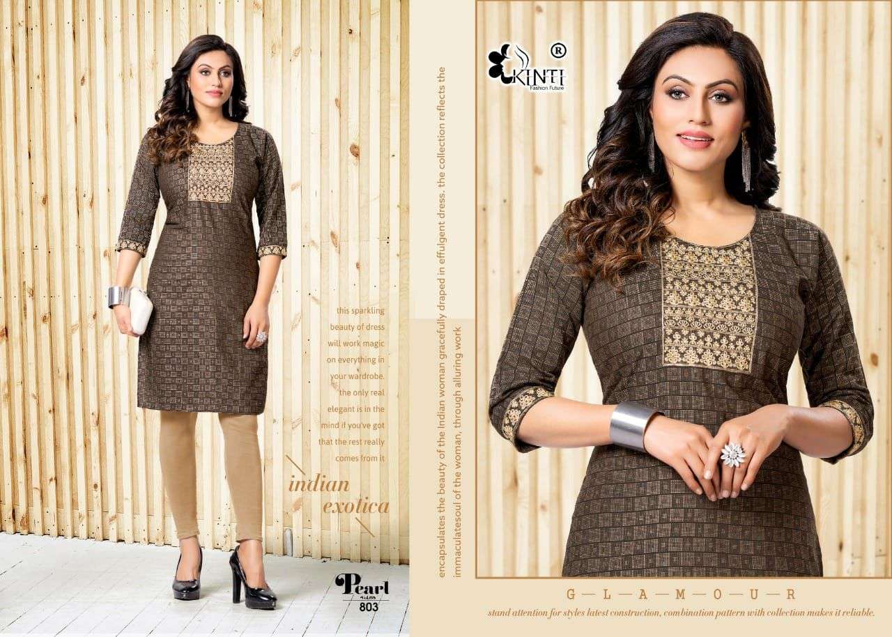 Buy Net Kurti with Resham Embroidery & Pearl Embellishment - C0301011 at  Amazon.in