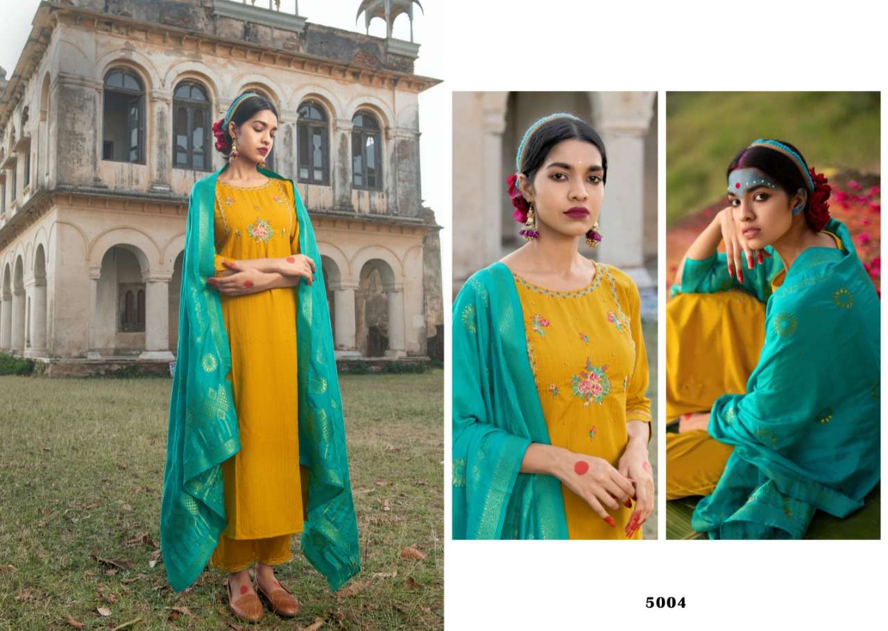 NIRAKAR BY ANANTI 5001 TO 5005 SERIES BEAUTIFUL SUITS COLORFUL STYLISH FANCY CASUAL WEAR & ETHNIC WEAR VISCOSE SILK WITH WORK DRESSES AT WHOLESALE PRICE