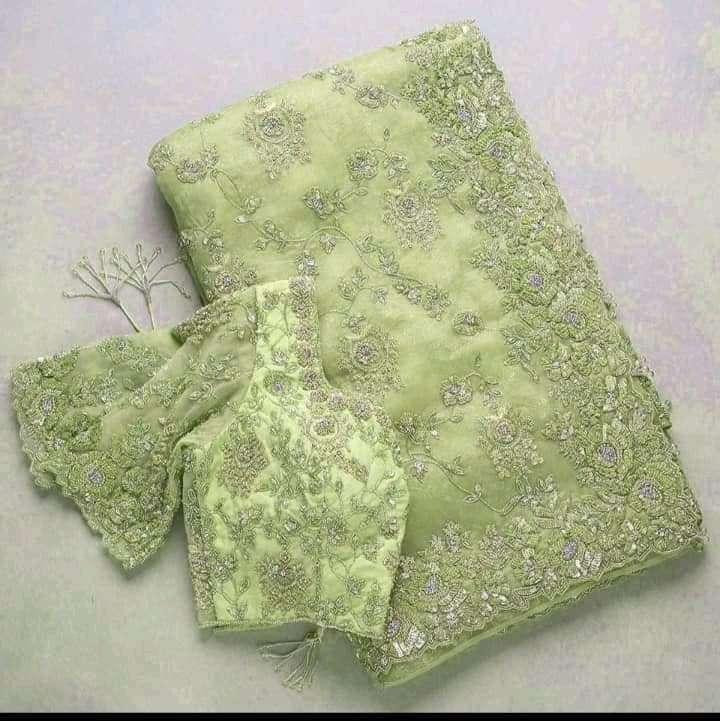 LG-1366 BY FASHID WHOLESALE 01 TO 05 SERIES INDIAN TRADITIONAL WEAR COLLECTION BEAUTIFUL STYLISH FANCY COLORFUL PARTY WEAR & OCCASIONAL WEAR ORGANZA EMBROIDERED SAREES AT WHOLESALE PRICE