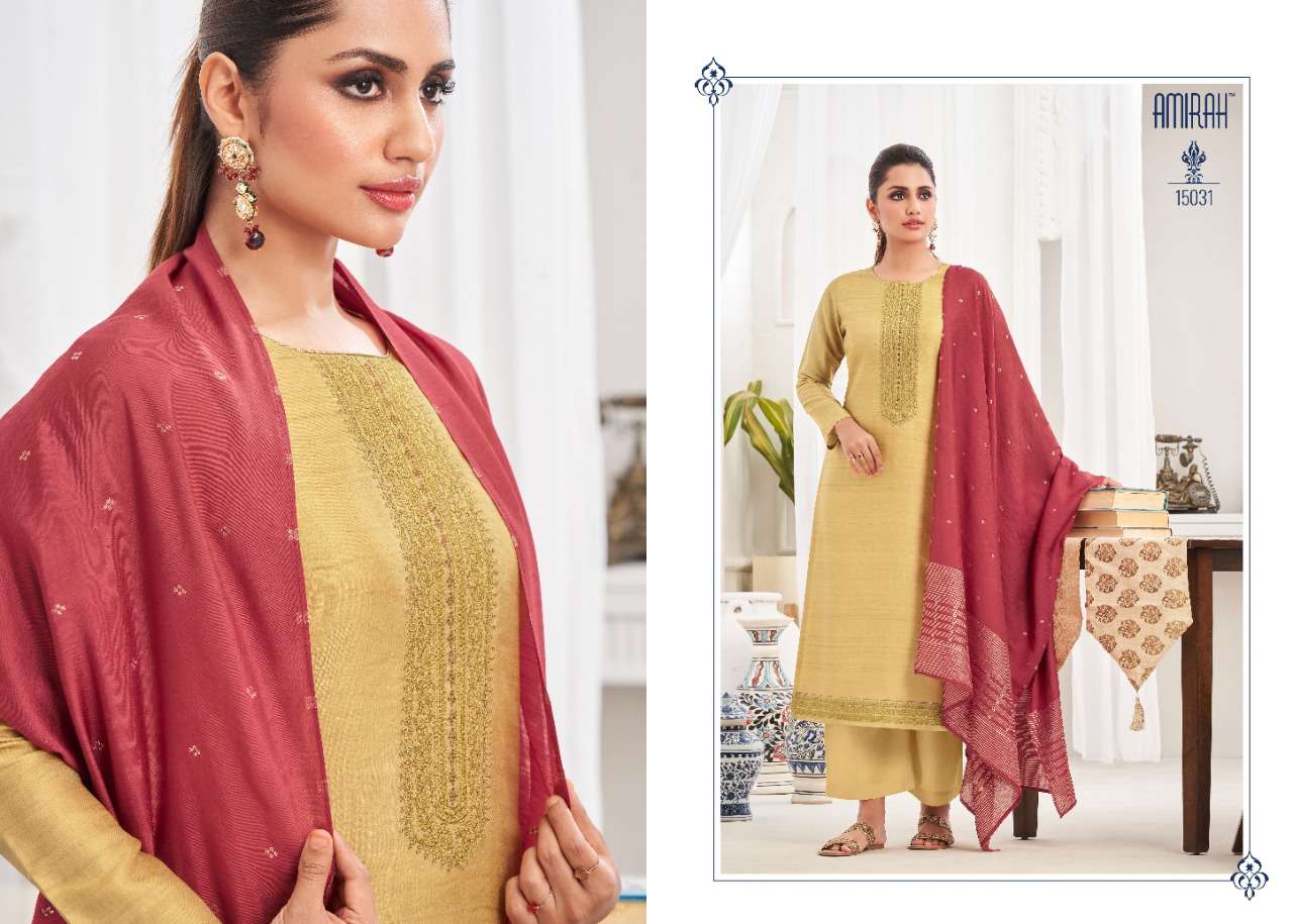 AARYA BY AMIRAH 15031 TO 15036 SERIES BEAUTIFUL STYLISH SHARARA SUITS FANCY COLORFUL CASUAL WEAR & ETHNIC WEAR & READY TO WEAR TUSSAR SILK DIGITAL PRINTED DRESSES AT WHOLESALE PRICE