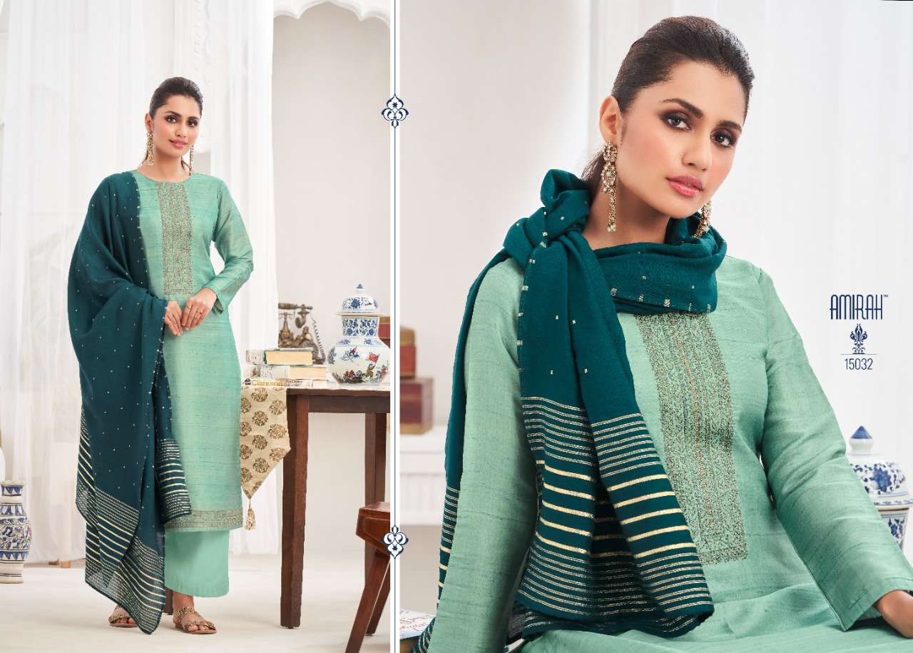 AARYA BY AMIRAH 15031 TO 15036 SERIES BEAUTIFUL STYLISH SHARARA SUITS FANCY COLORFUL CASUAL WEAR & ETHNIC WEAR & READY TO WEAR TUSSAR SILK DIGITAL PRINTED DRESSES AT WHOLESALE PRICE