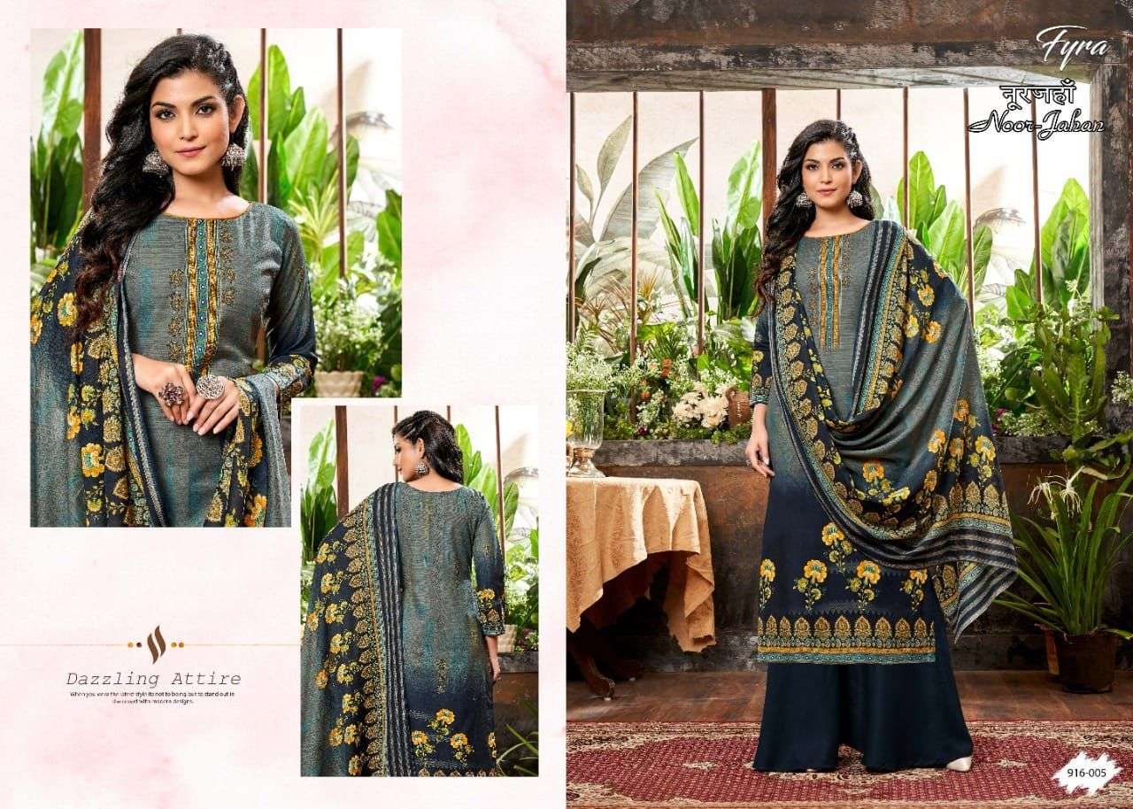 NOOR-JAHAN 916 SERIES BY FYRA 916-001 TO 916-010 SERIES BEAUTIFUL SUITS COLORFUL STYLISH FANCY CASUAL WEAR & ETHNIC WEAR PURE SOFT COTTON DIGITAL PRINT DRESSES AT WHOLESALE PRICE
