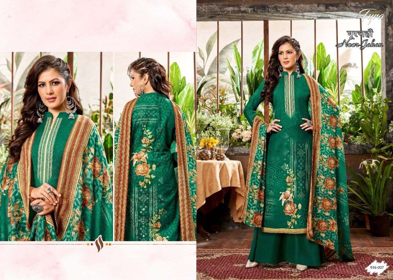 NOOR-JAHAN 916 SERIES BY FYRA 916-001 TO 916-010 SERIES BEAUTIFUL SUITS COLORFUL STYLISH FANCY CASUAL WEAR & ETHNIC WEAR PURE SOFT COTTON DIGITAL PRINT DRESSES AT WHOLESALE PRICE