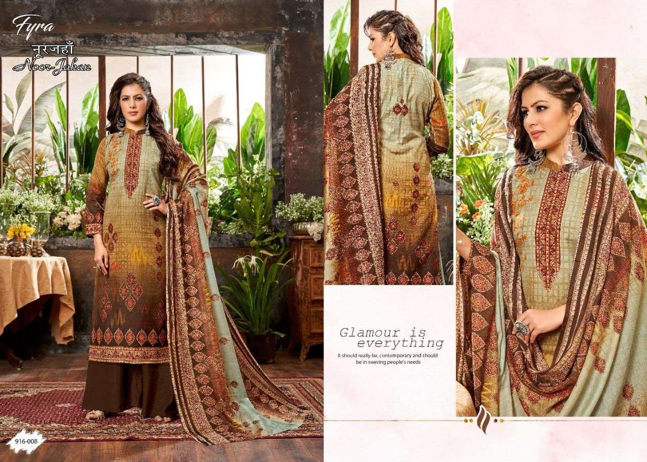 NOOR-JAHAN 916 SERIES BY FYRA 916-001 TO 916-010 SERIES BEAUTIFUL SUITS COLORFUL STYLISH FANCY CASUAL WEAR & ETHNIC WEAR PURE SOFT COTTON DIGITAL PRINT DRESSES AT WHOLESALE PRICE