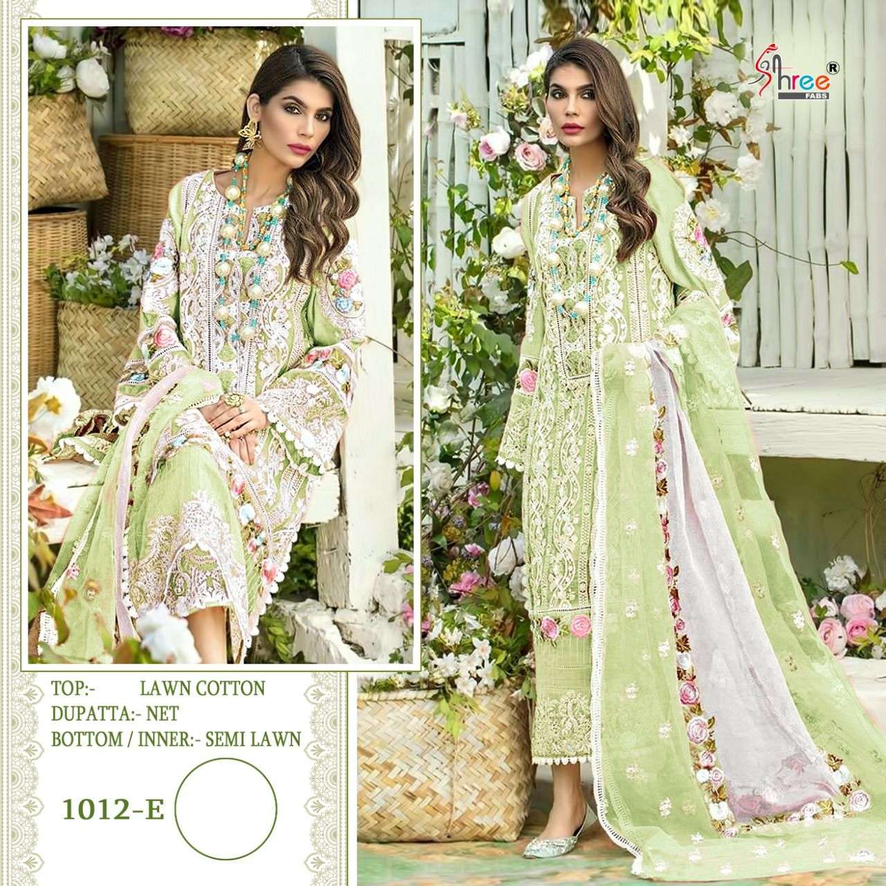 Crimson Premium Lawn Collection Vol-2 Colors By Shree Fabs 1012 To 1012-E Series Designer Pakistani Suits Beautiful Fancy Colorful Stylish Party Wear & Occasional Wear Pure Cotton With Embroidery Dresses At Wholesale Price