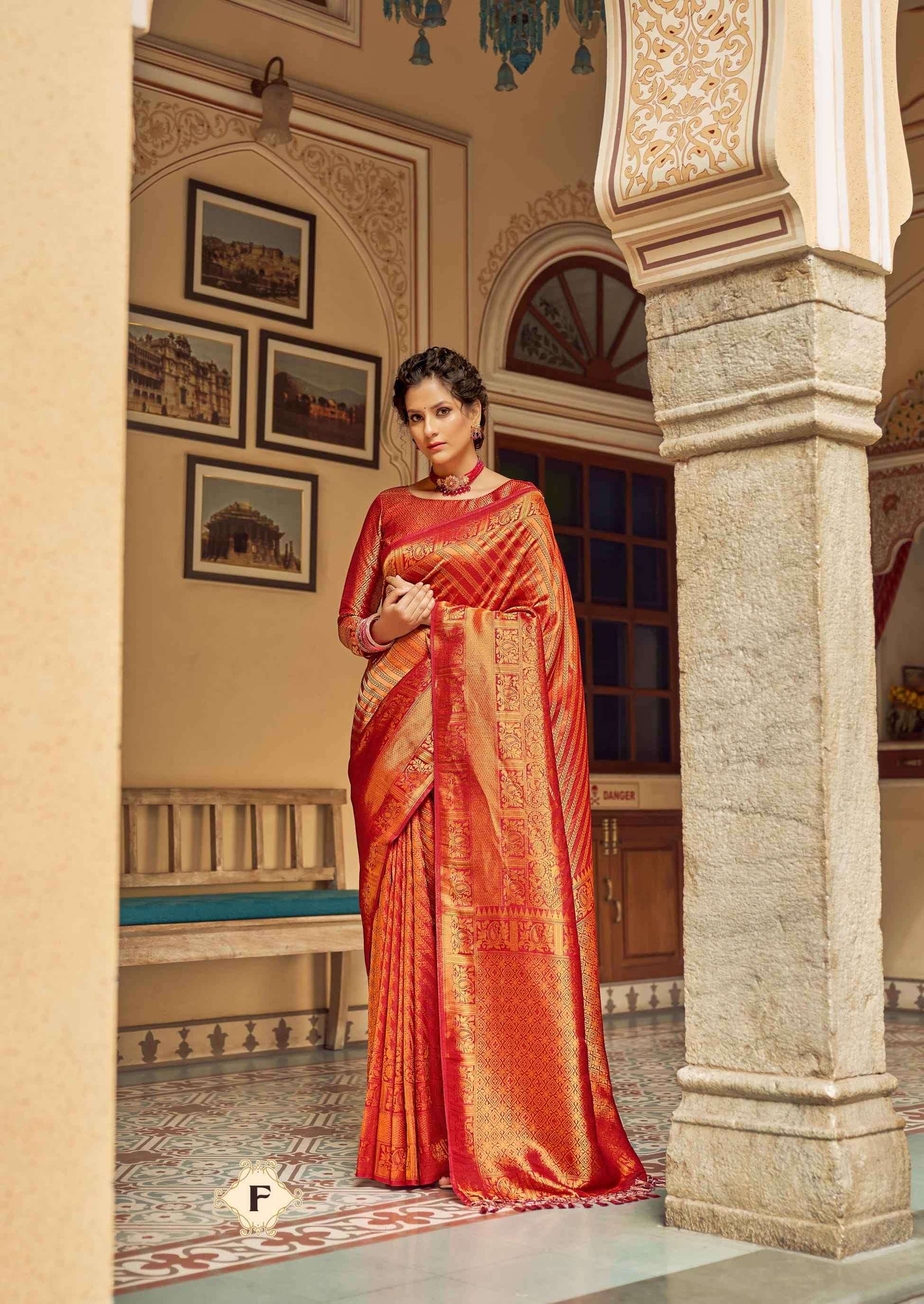 SOUTH PURE SILK BY SHANGRILA A TO F SERIES INDIAN TRADITIONAL WEAR COLLECTION BEAUTIFUL STYLISH FANCY COLORFUL PARTY WEAR & OCCASIONAL WEAR PURE SILK SAREES AT WHOLESALE PRICE