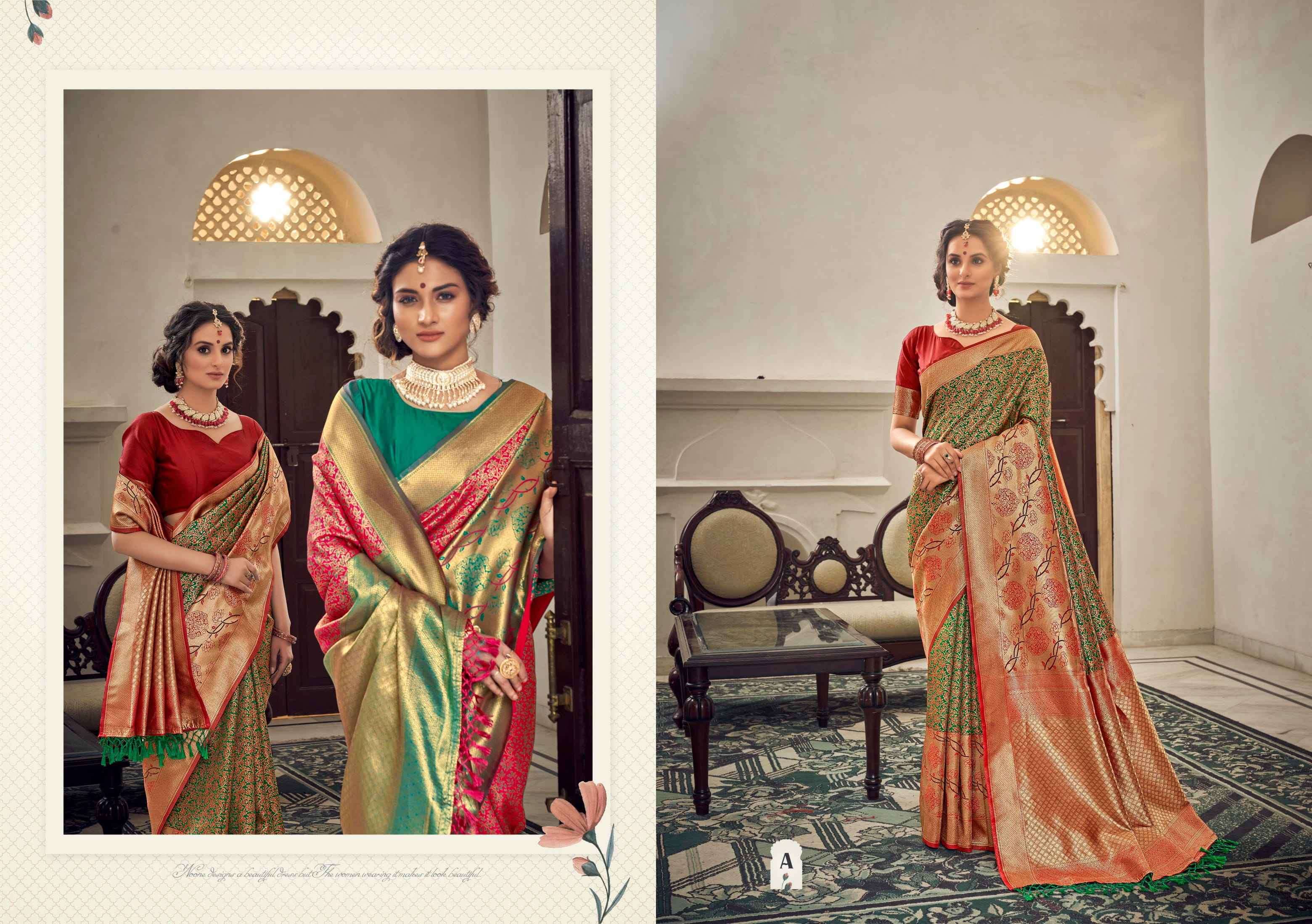 VARMALA SILK BY SHANGRILA A TO F SERIES INDIAN TRADITIONAL WEAR COLLECTION BEAUTIFUL STYLISH FANCY COLORFUL PARTY WEAR & OCCASIONAL WEAR PURE SILK SAREES AT WHOLESALE PRICE