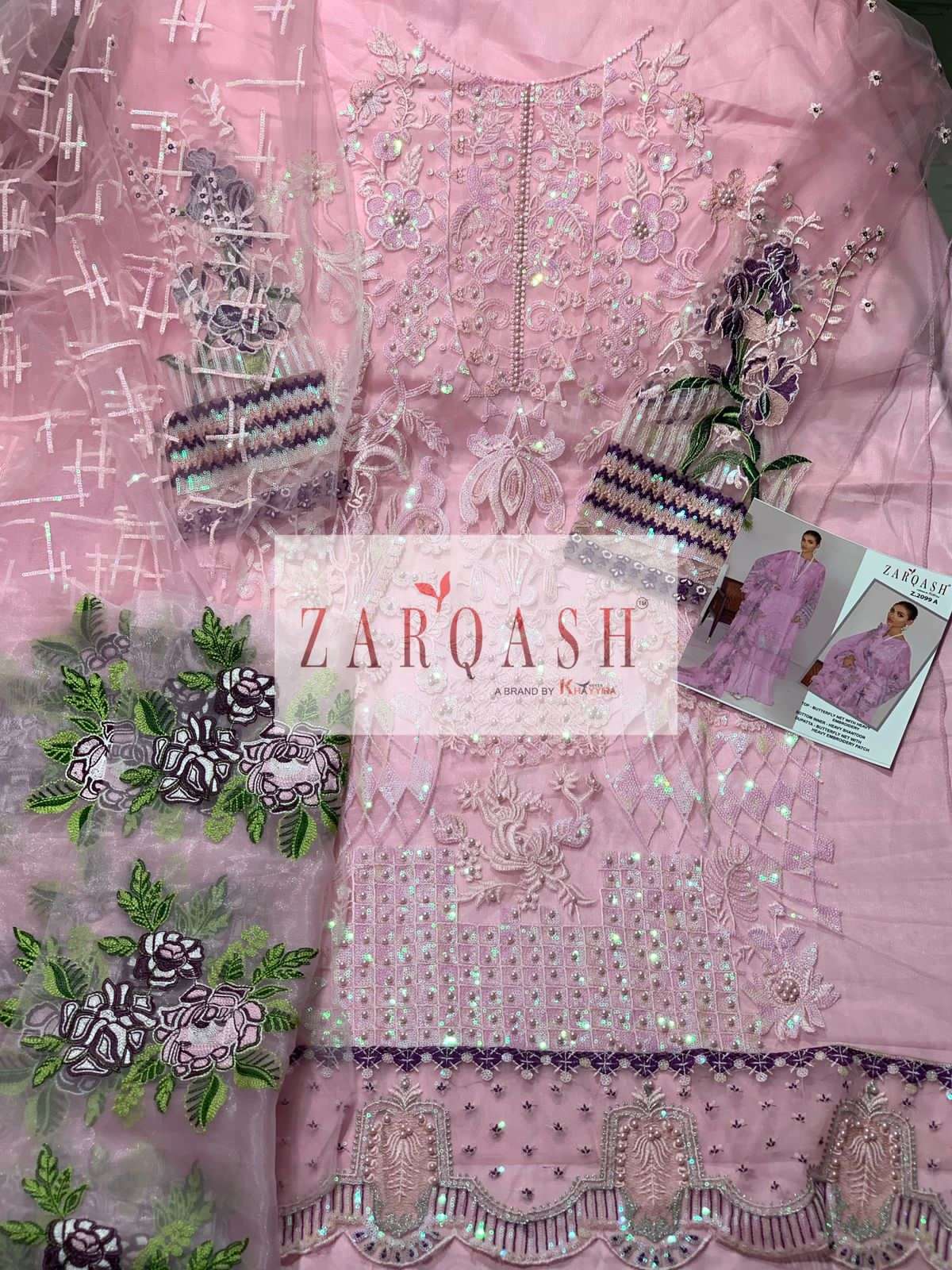 Jihan Vol-2 By Zarqash 2099-A To 2099-D Series Beautiful Summer Collection Pakisatni Suits Stylish Fancy Colorful Casual Wear & Ethnic Wear Faux Georgette Embroidered Dresses At Wholesale Price