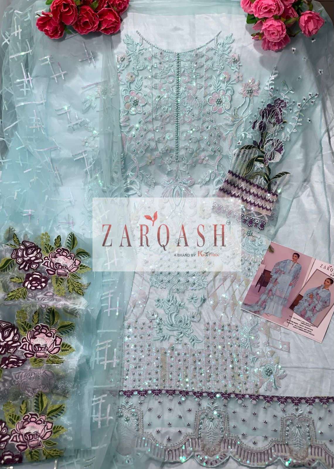 Jihan Vol-2 By Zarqash 2099-A To 2099-D Series Beautiful Summer Collection Pakisatni Suits Stylish Fancy Colorful Casual Wear & Ethnic Wear Faux Georgette Embroidered Dresses At Wholesale Price