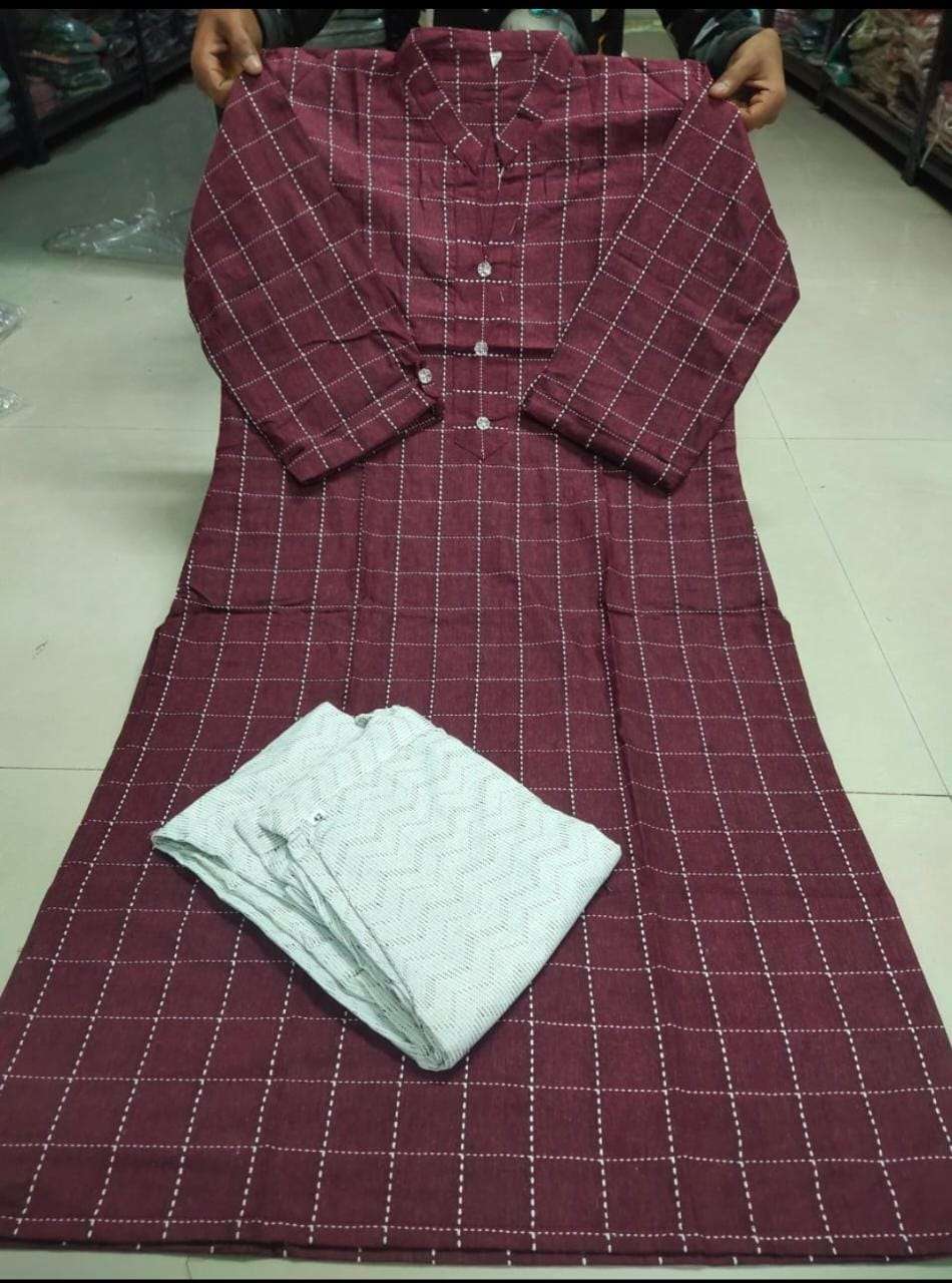 KT-1100 BY KAAMIRI 01 TO 08 SERIES  DESIGNER BEAUTIFUL STYLISH FANCY COLORFUL PARTY WEAR & OCCASIONAL WEAR COTTON KHADI  KURTIS AND BOTTOM AT WHOLESALE PRICE
