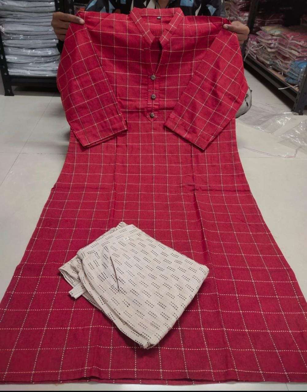 KT-1100 BY KAAMIRI 01 TO 08 SERIES  DESIGNER BEAUTIFUL STYLISH FANCY COLORFUL PARTY WEAR & OCCASIONAL WEAR COTTON KHADI  KURTIS AND BOTTOM AT WHOLESALE PRICE