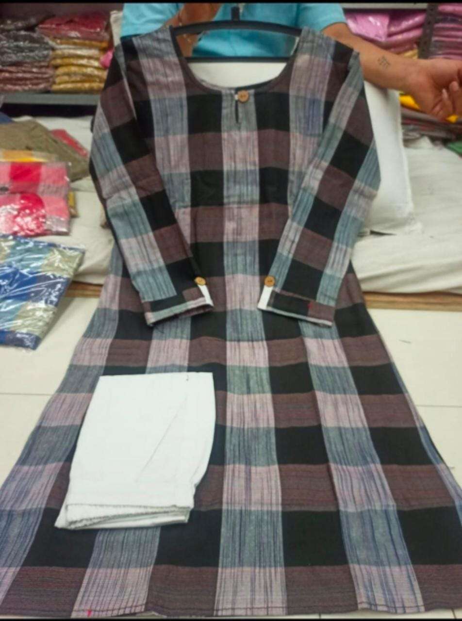 KT-1105 BY KAAMIRI 01 TO 04 SERIES DESIGNER BEAUTIFUL STYLISH FANCY COLORFUL PARTY WEAR & OCCASIONAL WEAR COTTON KHADI KURTIS AND BOTTOM AT WHOLESALE PRICE