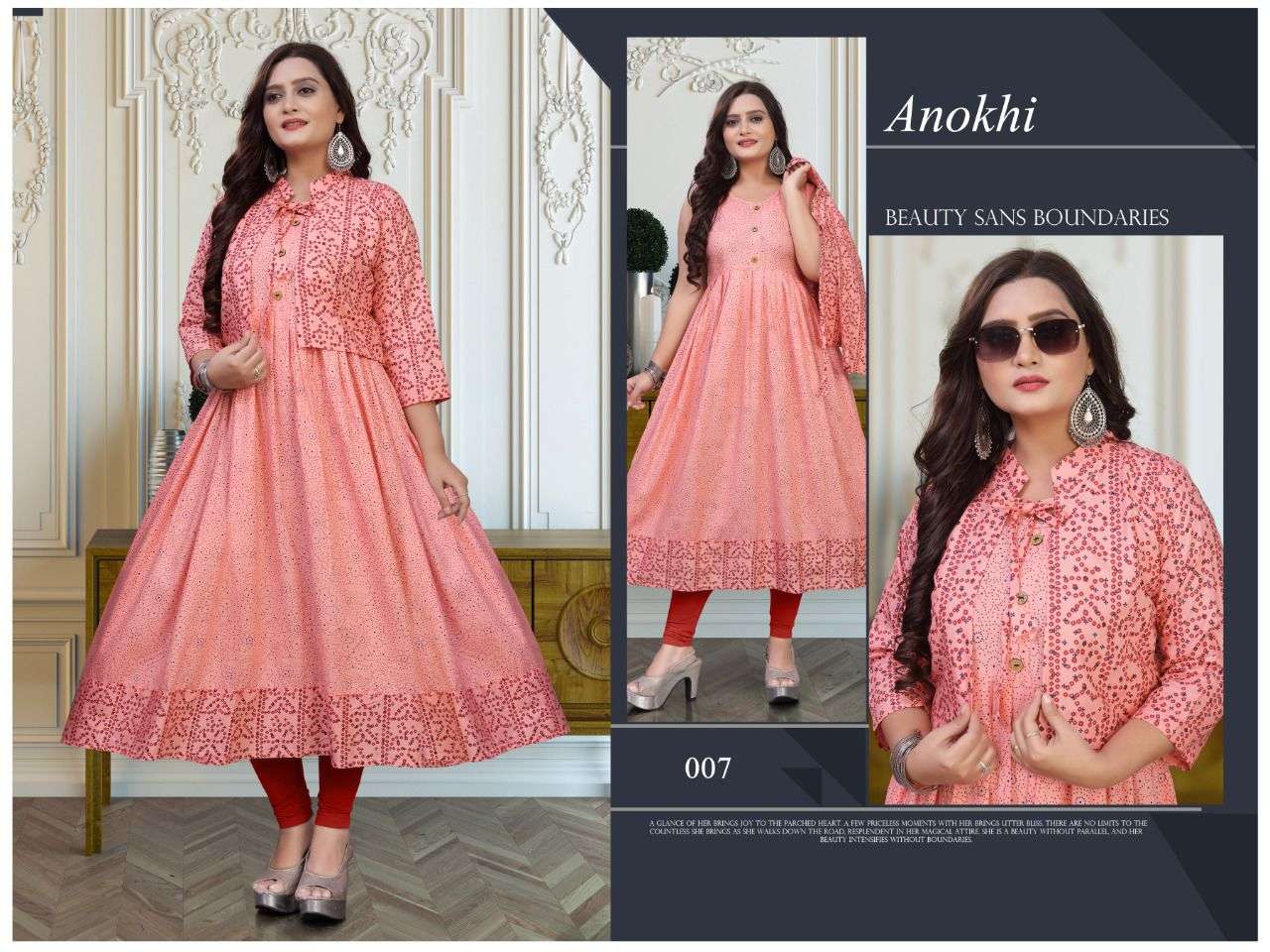 ANOKHI BY AKHAND JYOT 001 TO 010 SERIES DESIGNER STYLISH FANCY COLORFUL BEAUTIFUL PARTY WEAR & ETHNIC WEAR COLLECTION PURE RAYON KURTIS AT WHOLESALE PRICE